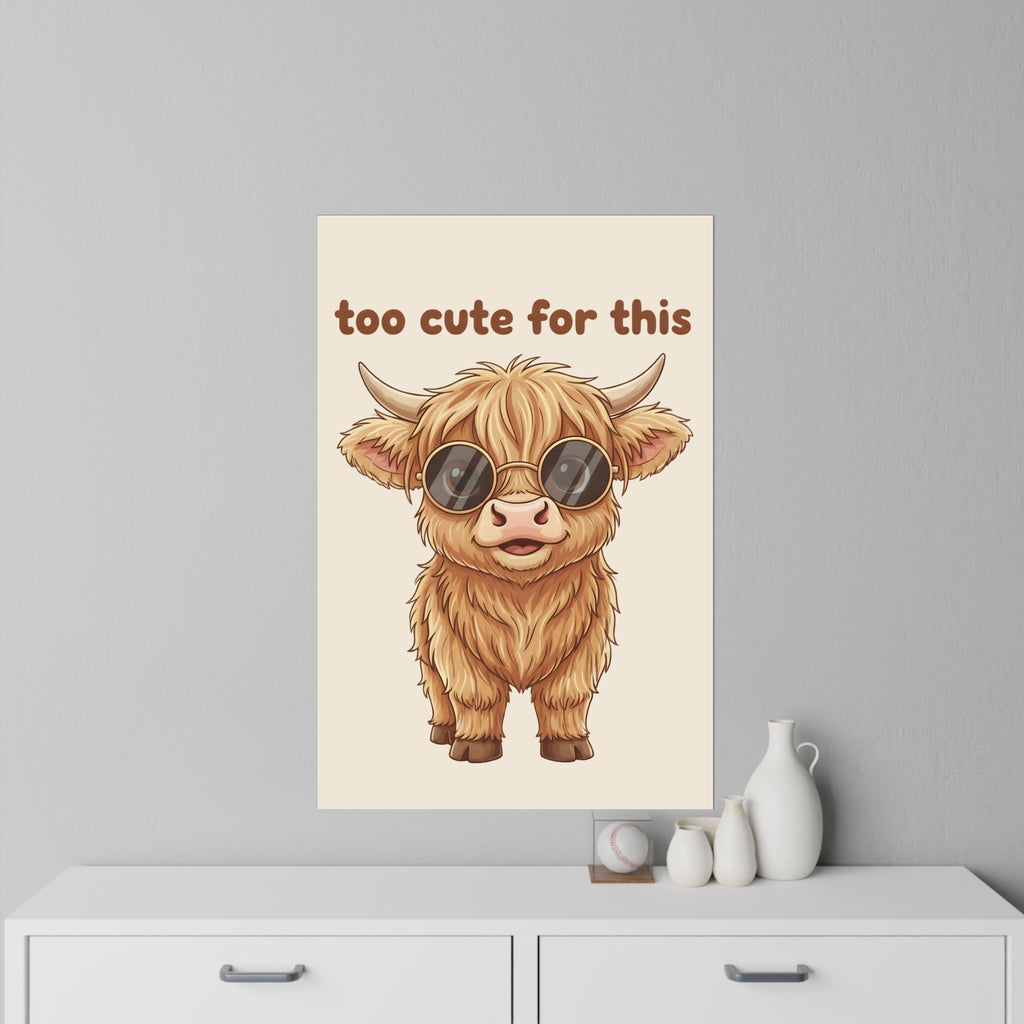 Highland Cow Wall Decal — Too Cute for This Art