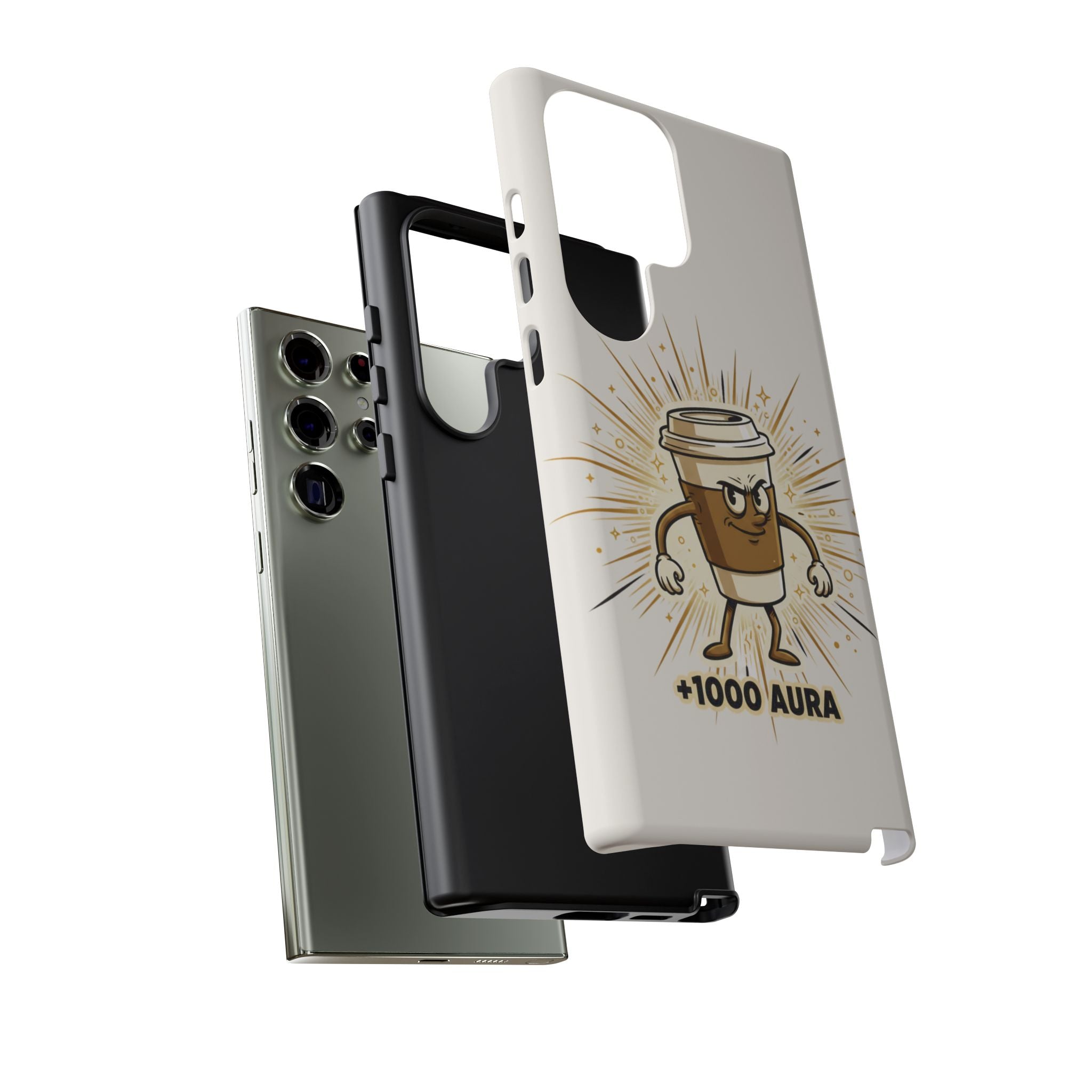 Coffee +1000 Aura - Phone Case