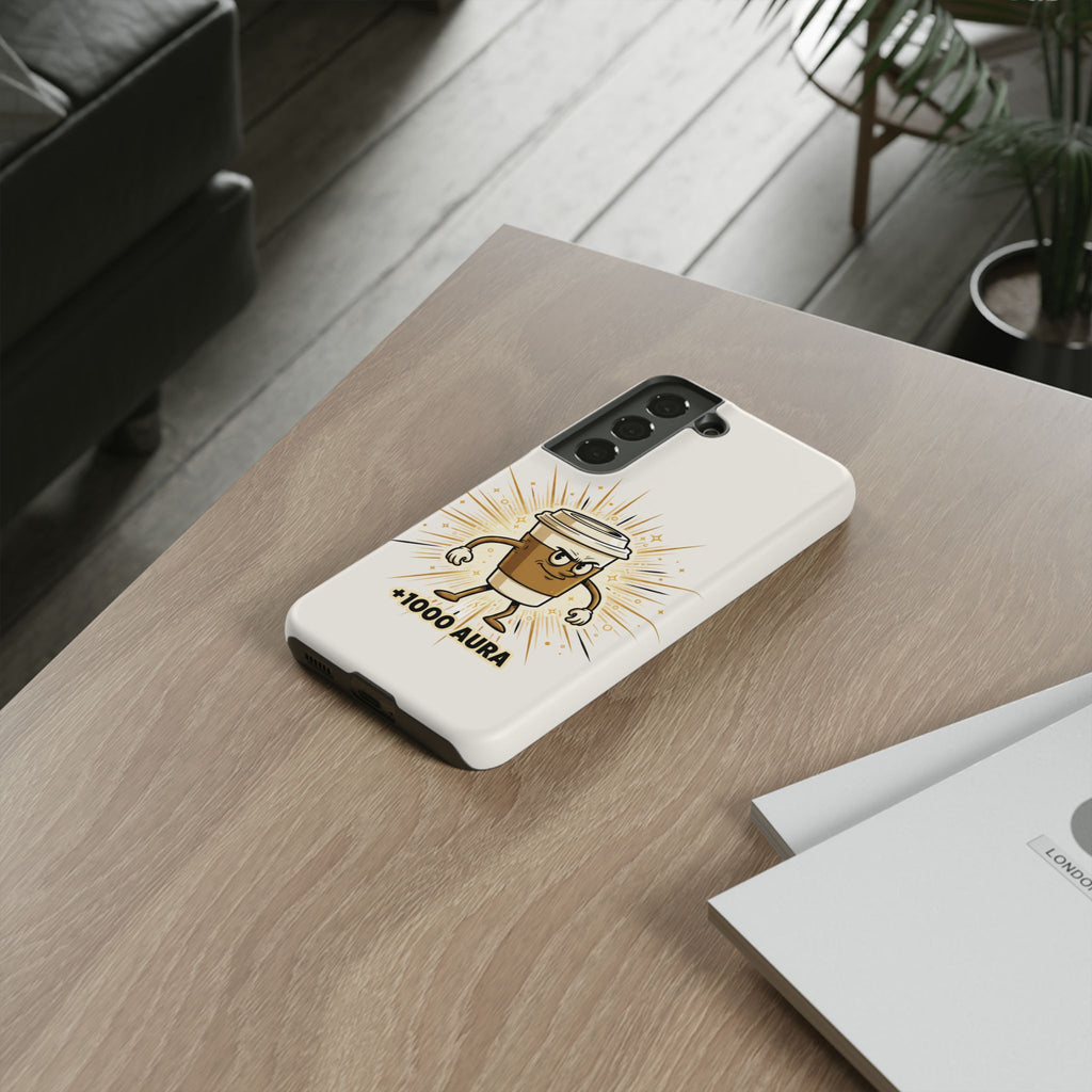 Coffee +1000 Aura - Phone Case
