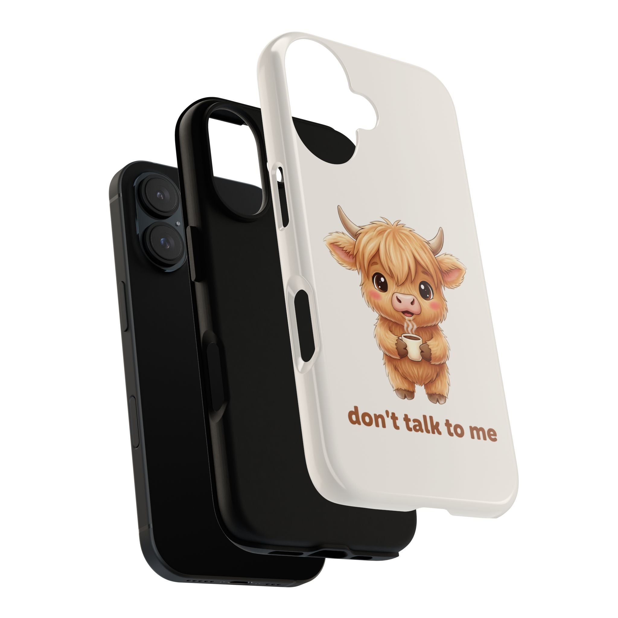 Highland Cow Phone Case — Don’t Talk to Me Design