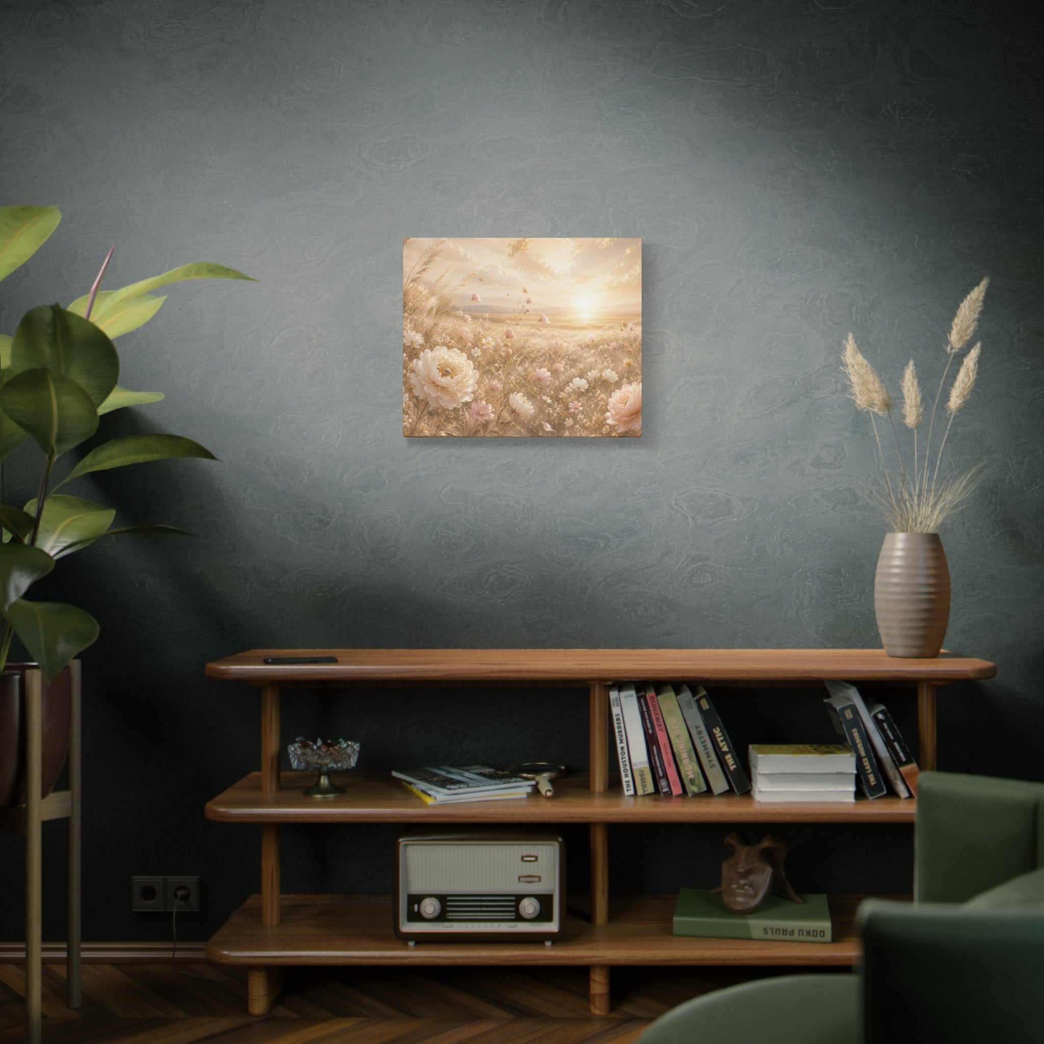 Golden Wildflower Field Canvas