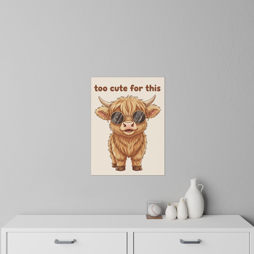 Highland Cow Wall Decal — Too Cute for This Art