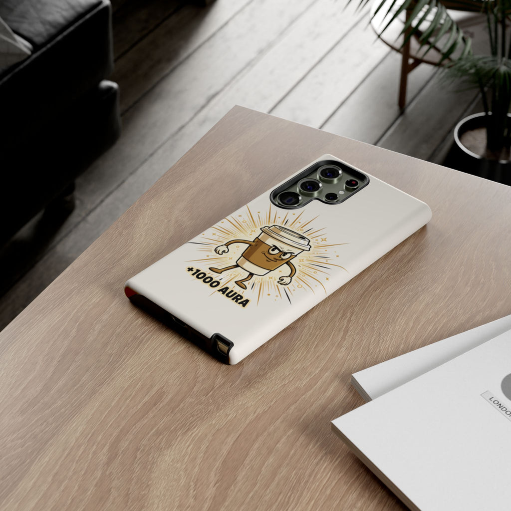 Coffee +1000 Aura - Phone Case