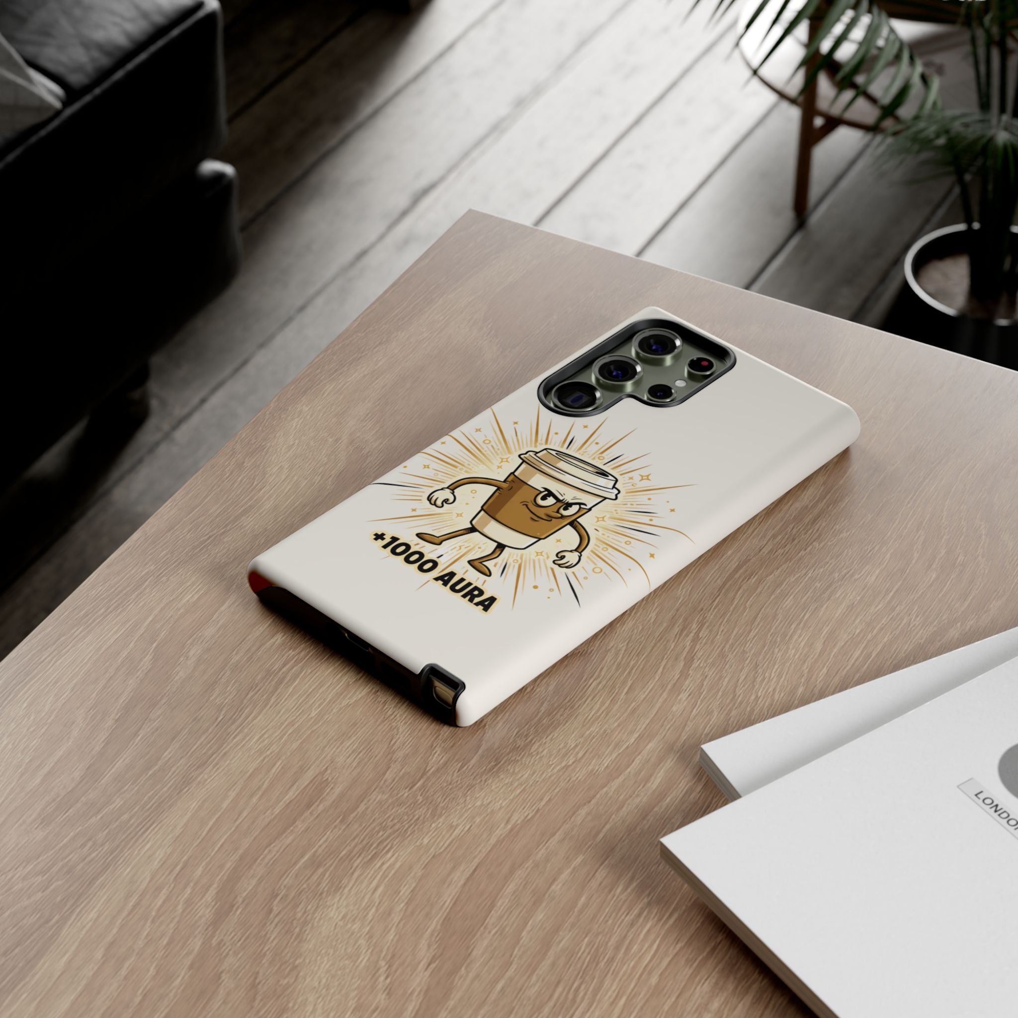 Coffee +1000 Aura - Phone Case
