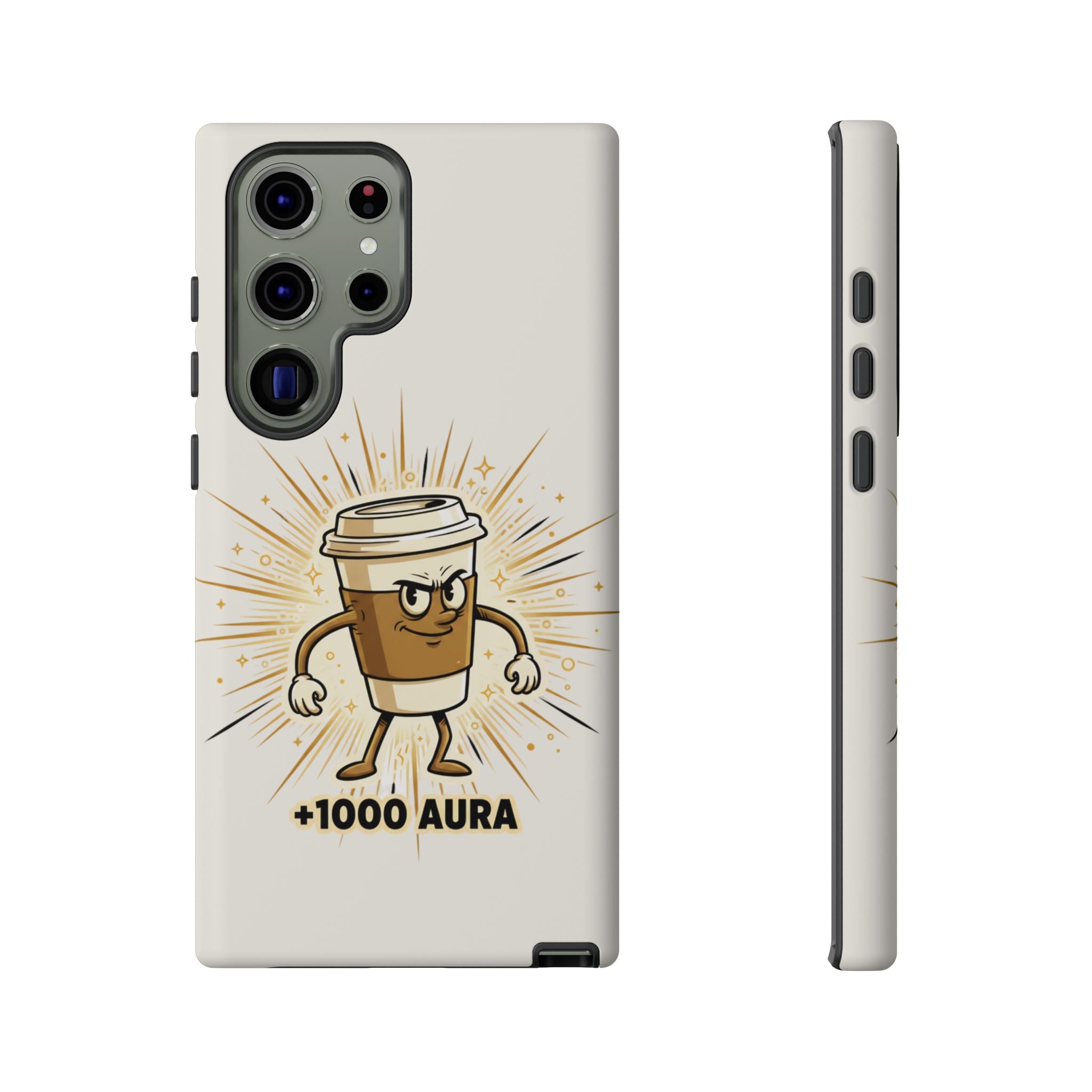 Coffee +1000 Aura - Phone Case