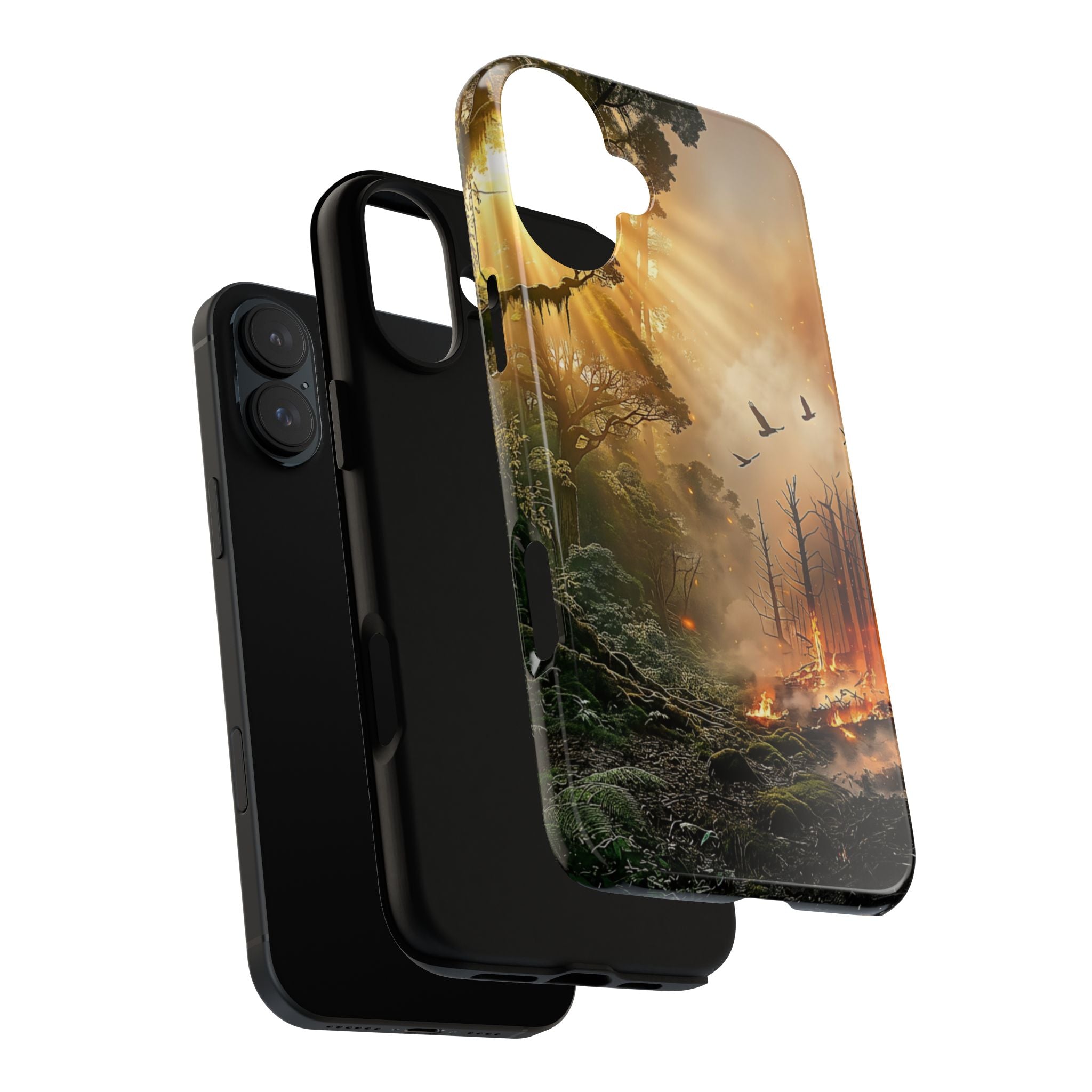 Contrasting Nature/Fire Art - Phone Case