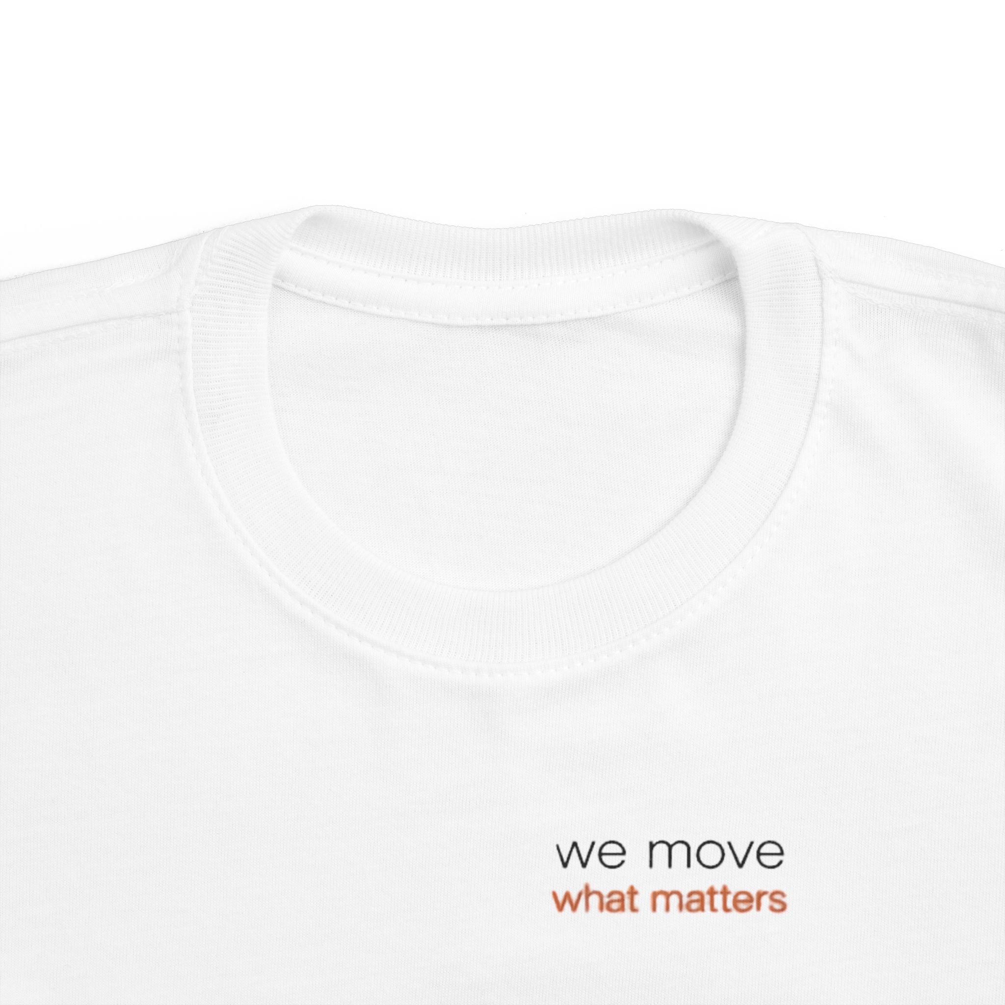 Toddler T‑Shirt — white/ash ‘Black Buzzard’ Logo Tee (We Move What Matters)