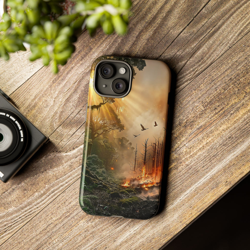 Contrasting Nature/Fire Art - Phone Case