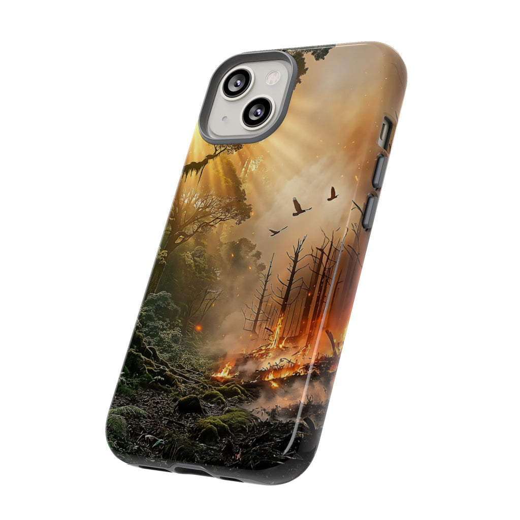 Contrasting Nature/Fire Art - Phone Case