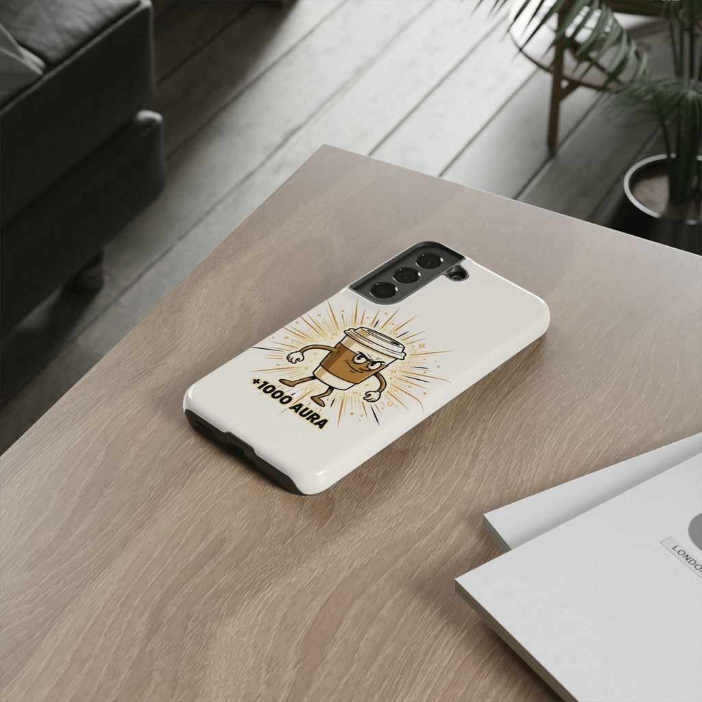 Coffee +1000 Aura - Phone Case
