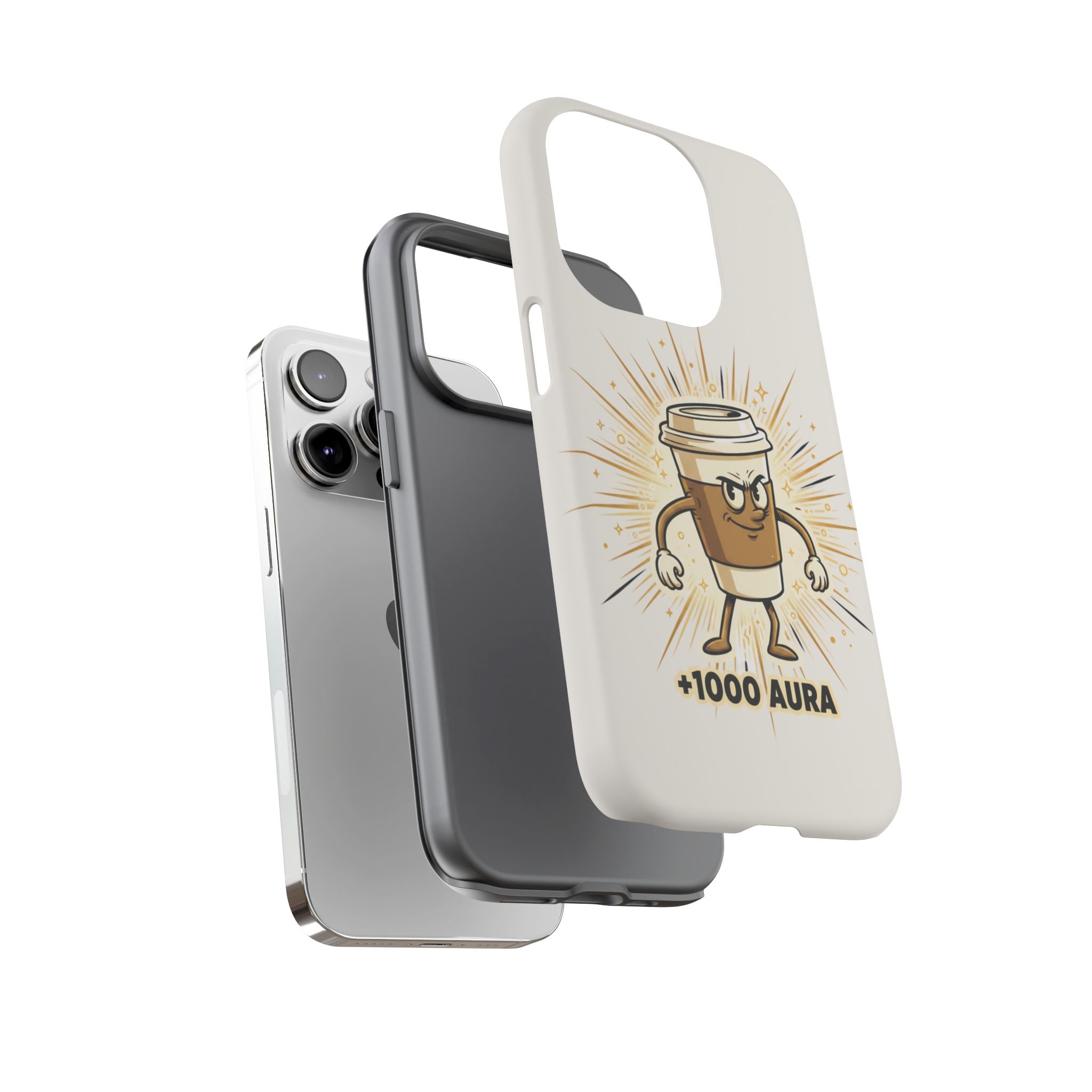 Coffee +1000 Aura - Phone Case