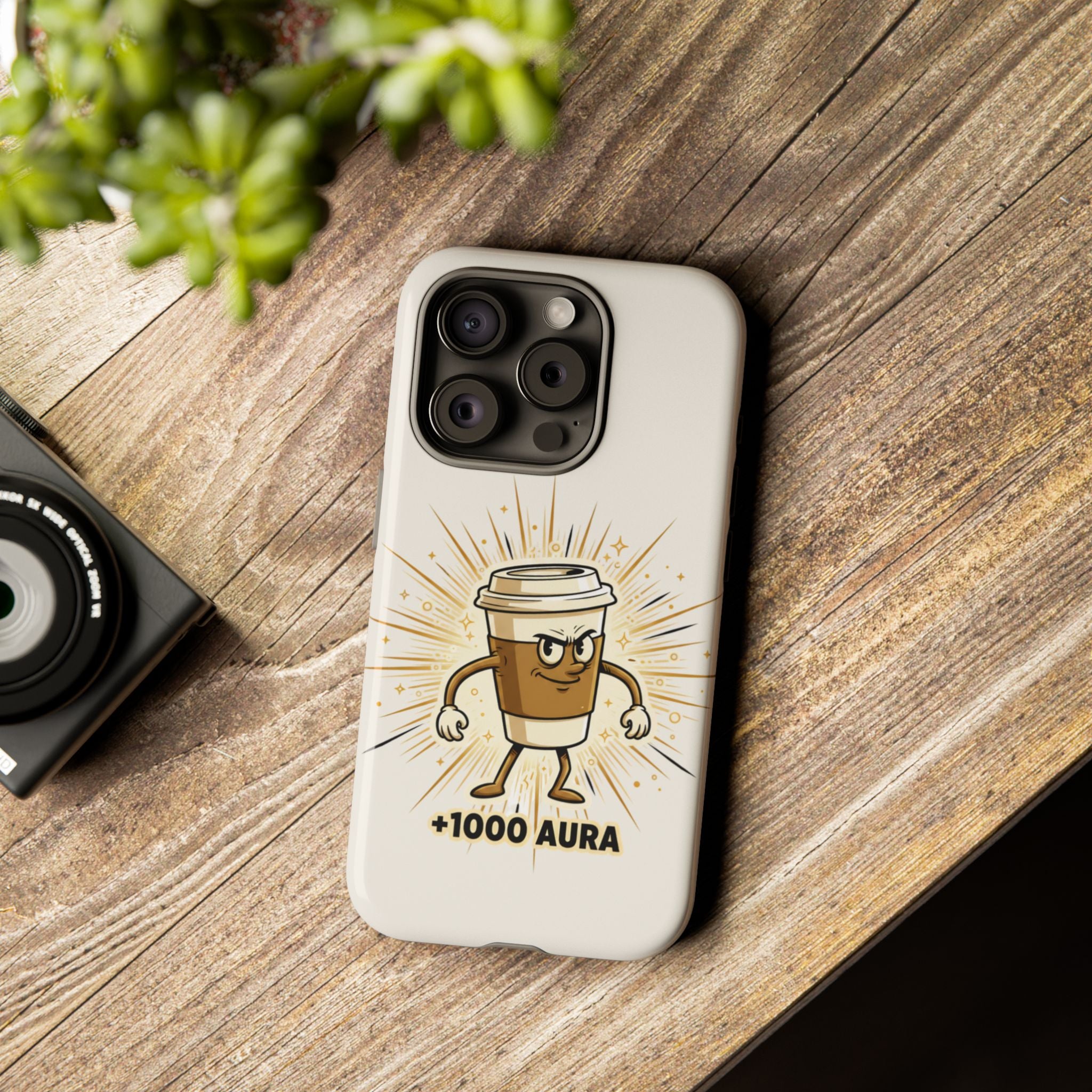 Coffee +1000 Aura - Phone Case