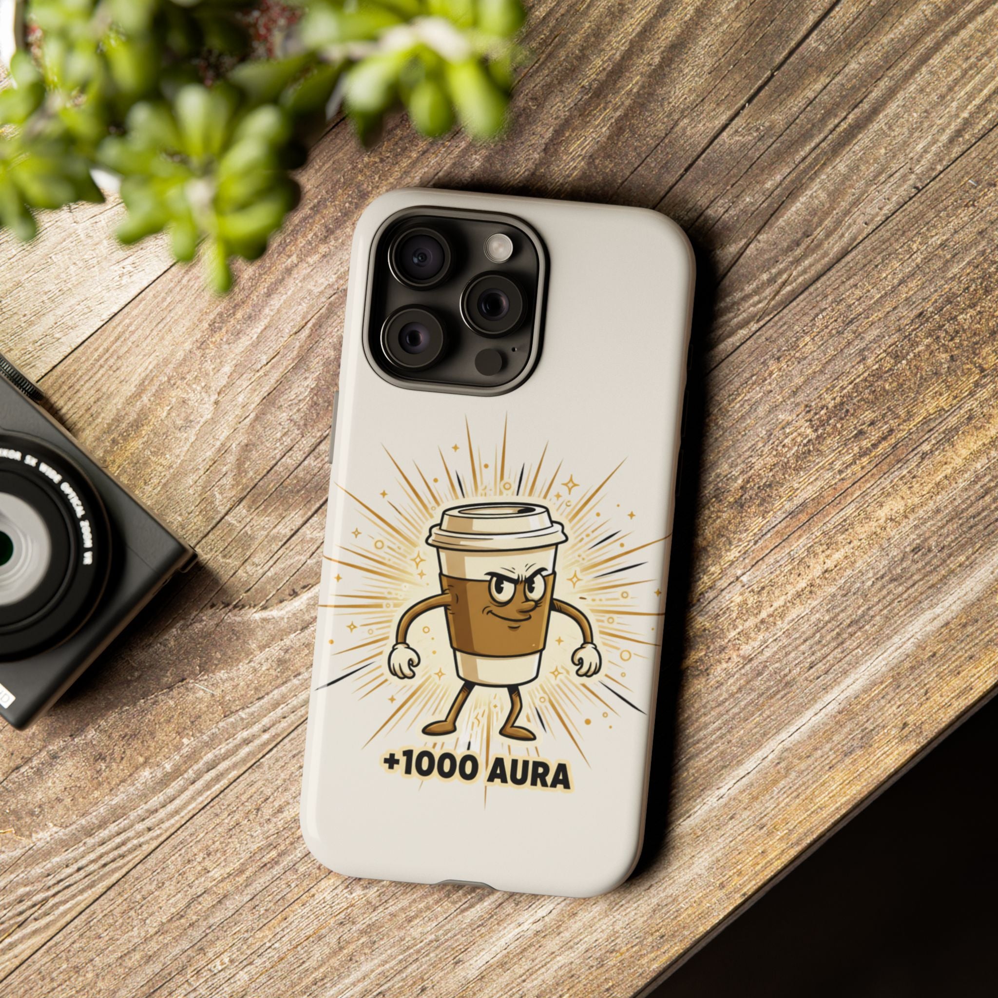 Coffee +1000 Aura - Phone Case