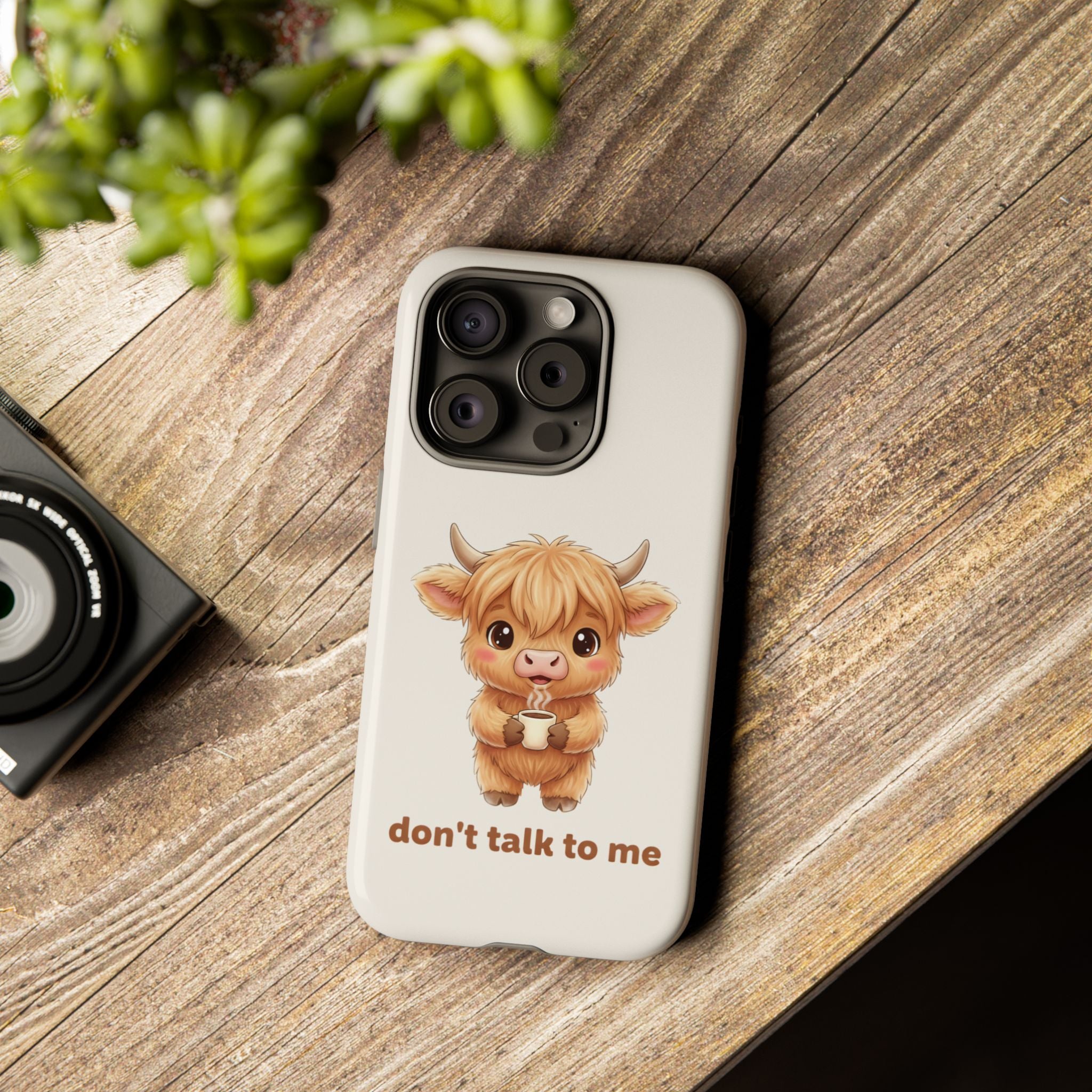 Highland Cow Phone Case — Don’t Talk to Me Design