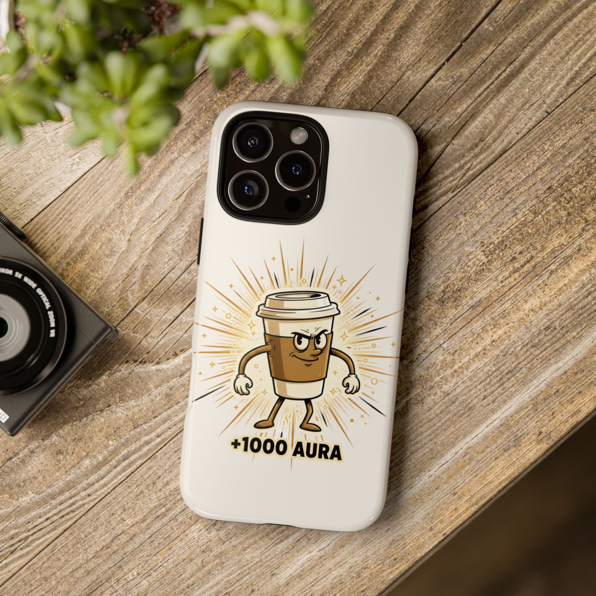 Coffee +1000 Aura - Phone Case