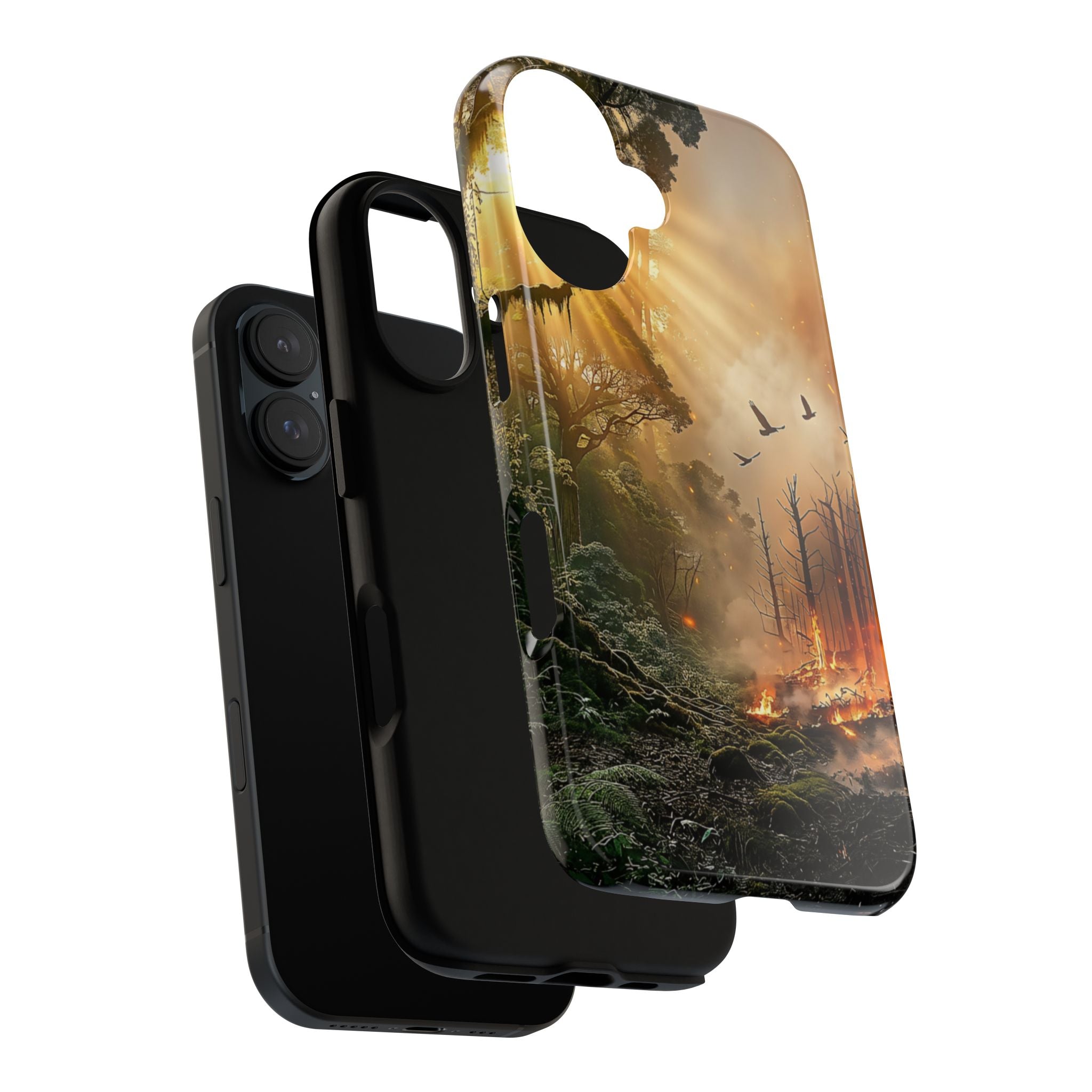 Contrasting Nature/Fire Art - Phone Case