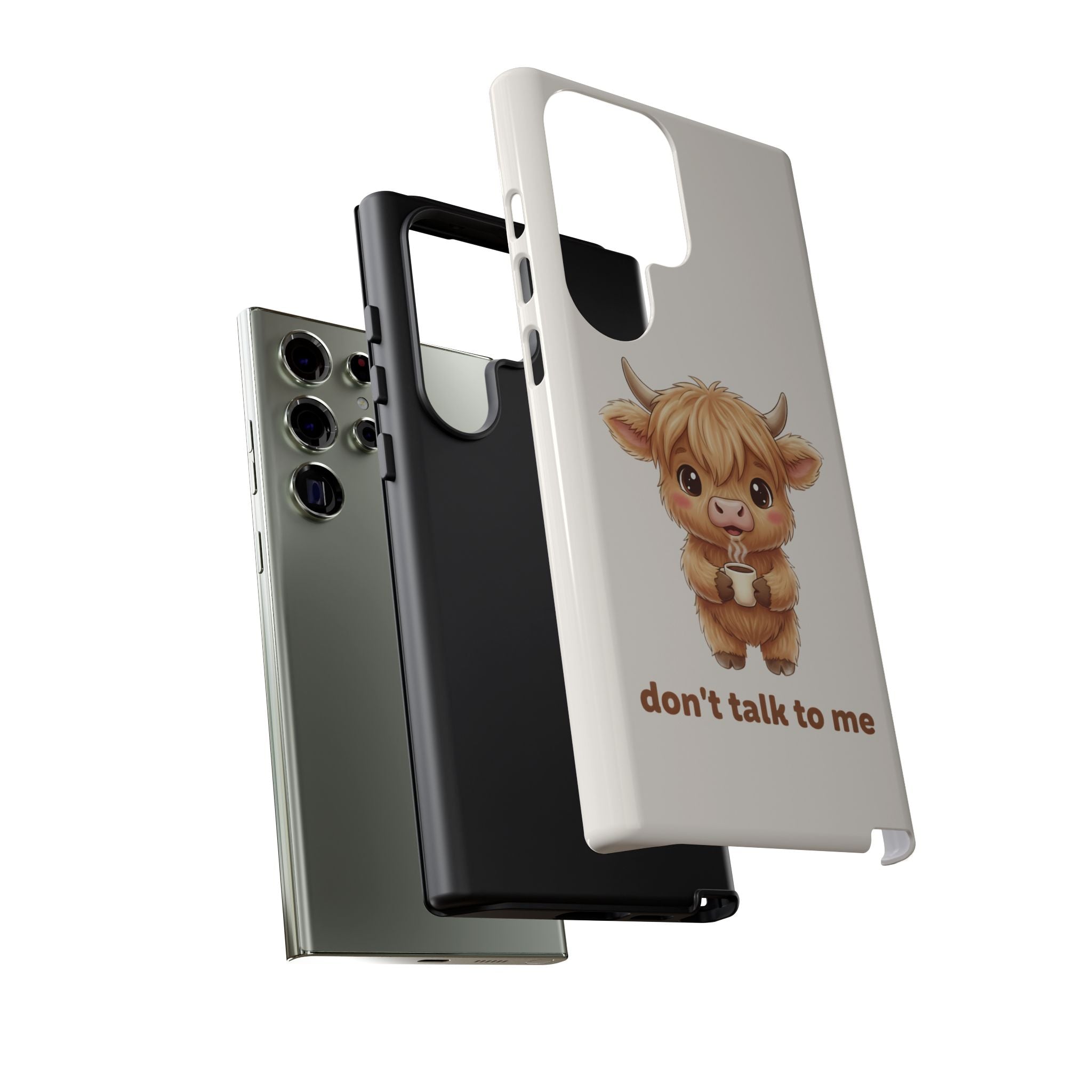 Highland Cow Phone Case — Don’t Talk to Me Design
