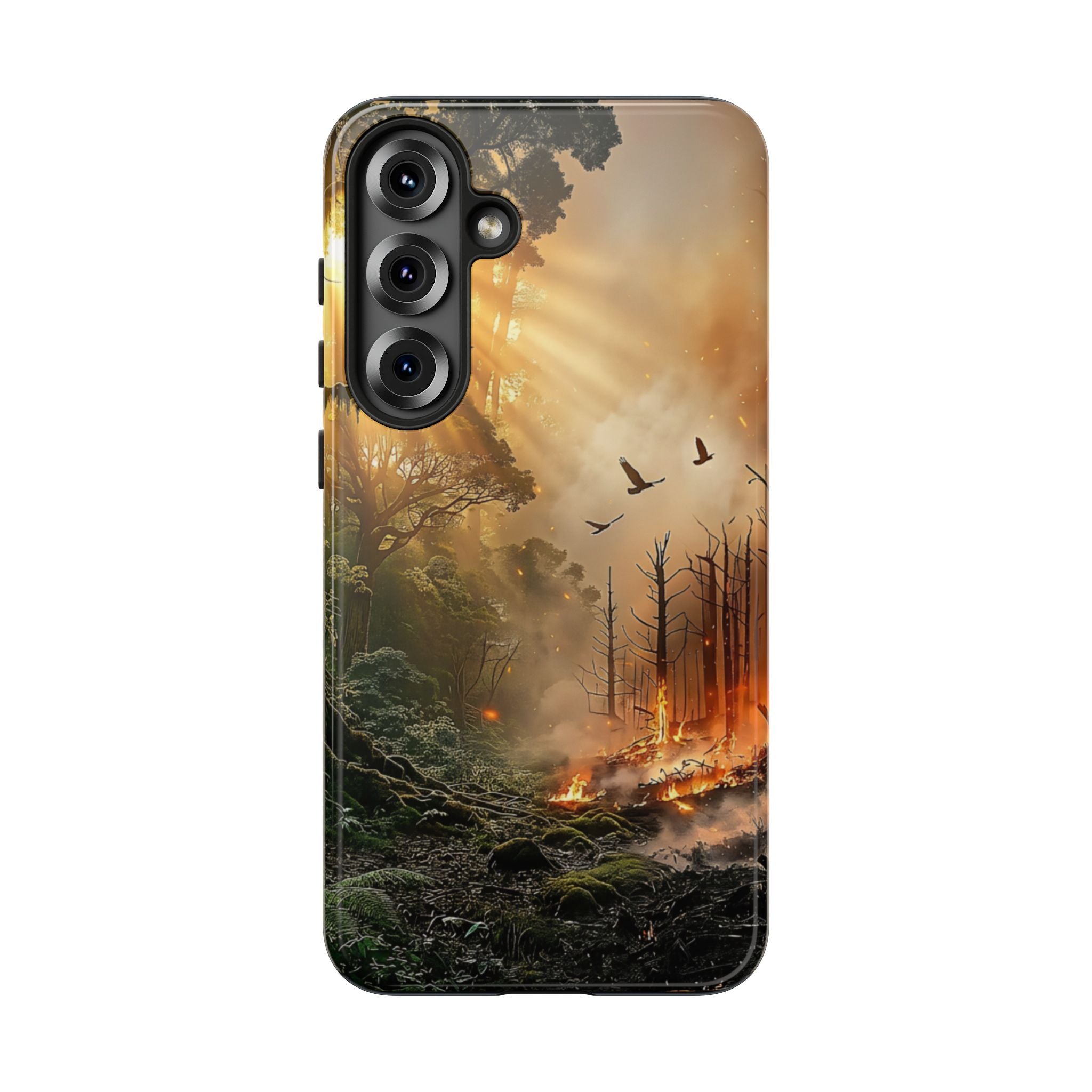 Contrasting Nature/Fire Art - Phone Case