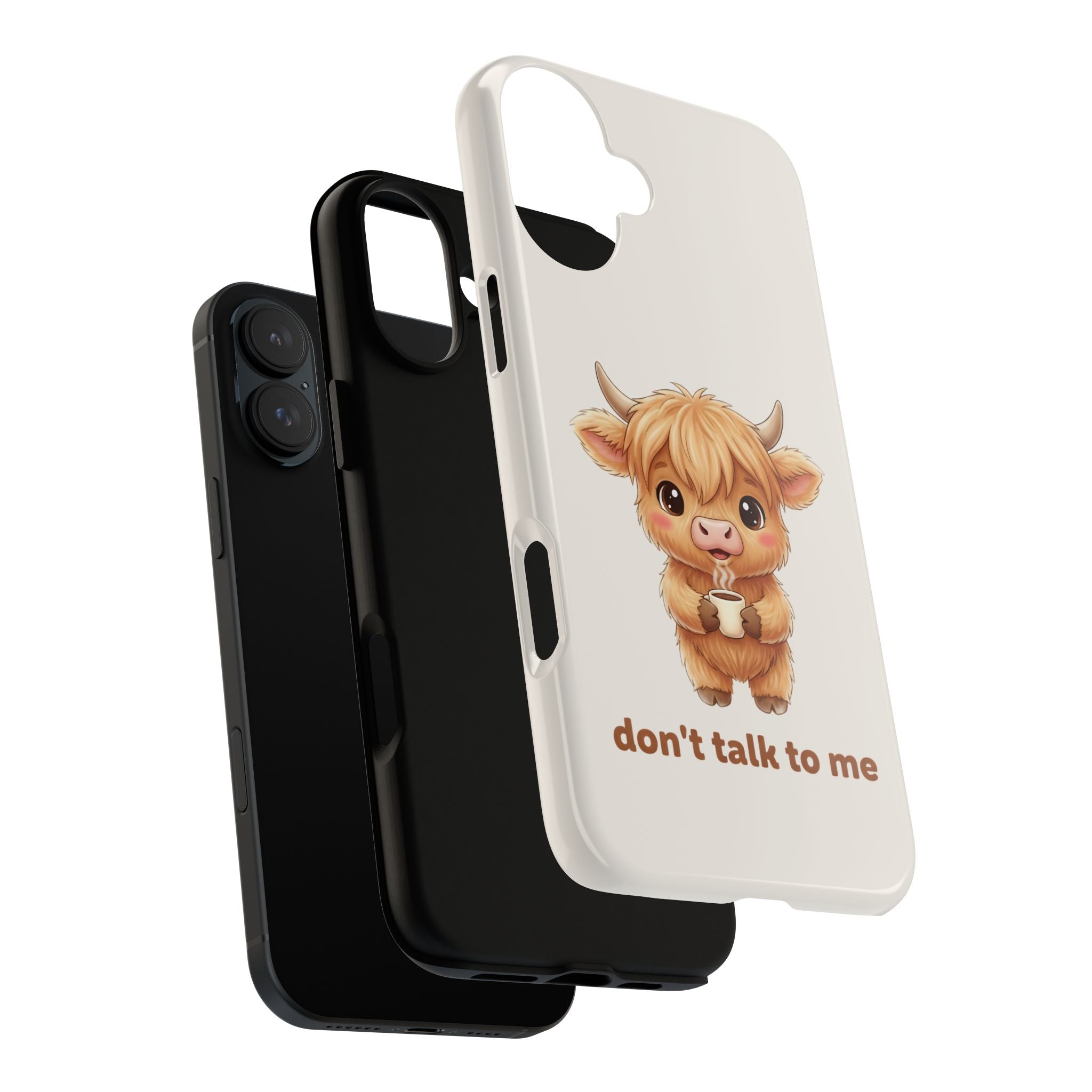 Highland Cow Phone Case — Don’t Talk to Me Design