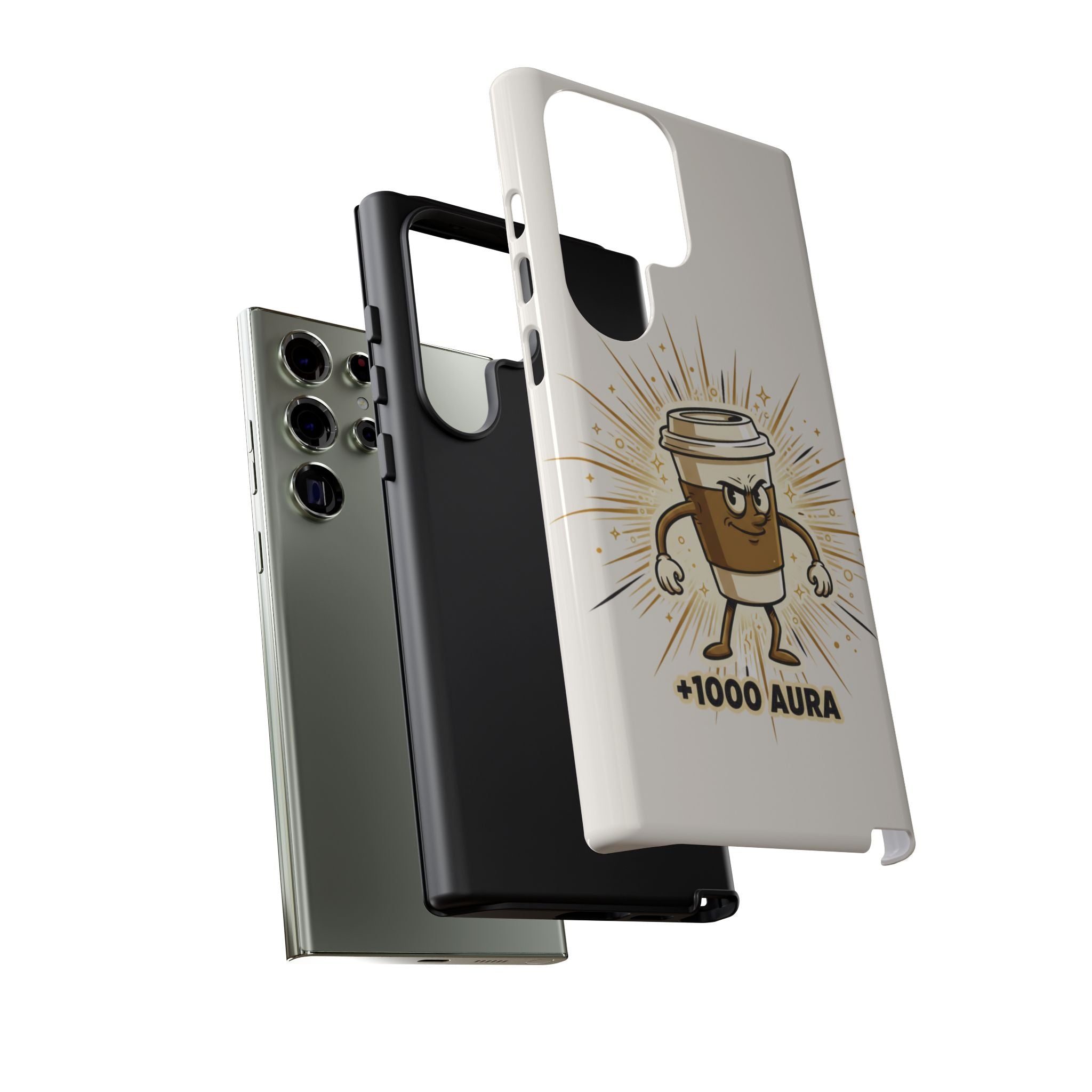 Coffee +1000 Aura - Phone Case