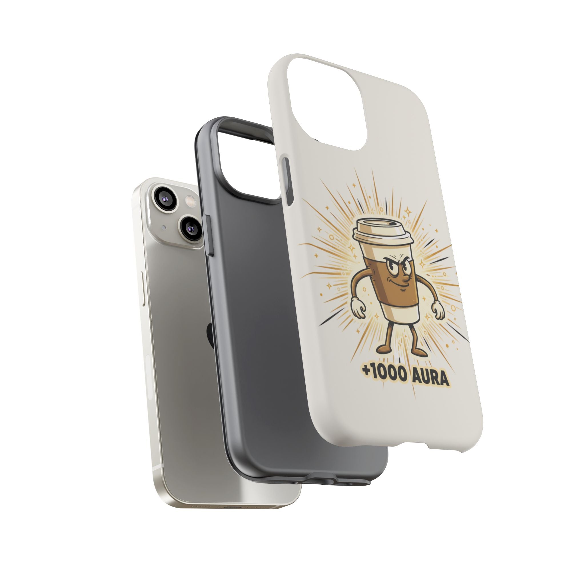 Coffee +1000 Aura - Phone Case
