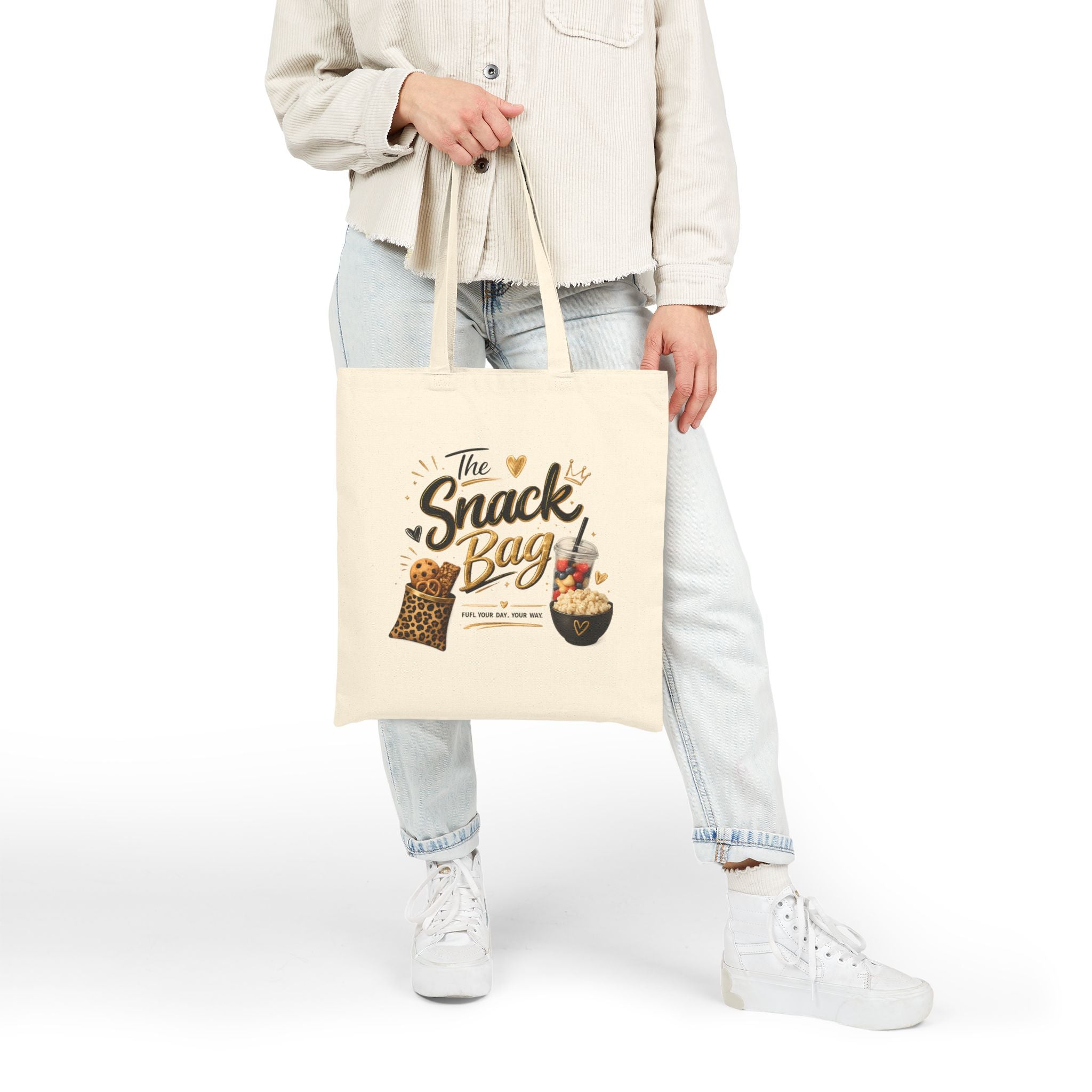 Tote Bag — "The Snack Bag" Cotton Canvas Grocery & Market Tote