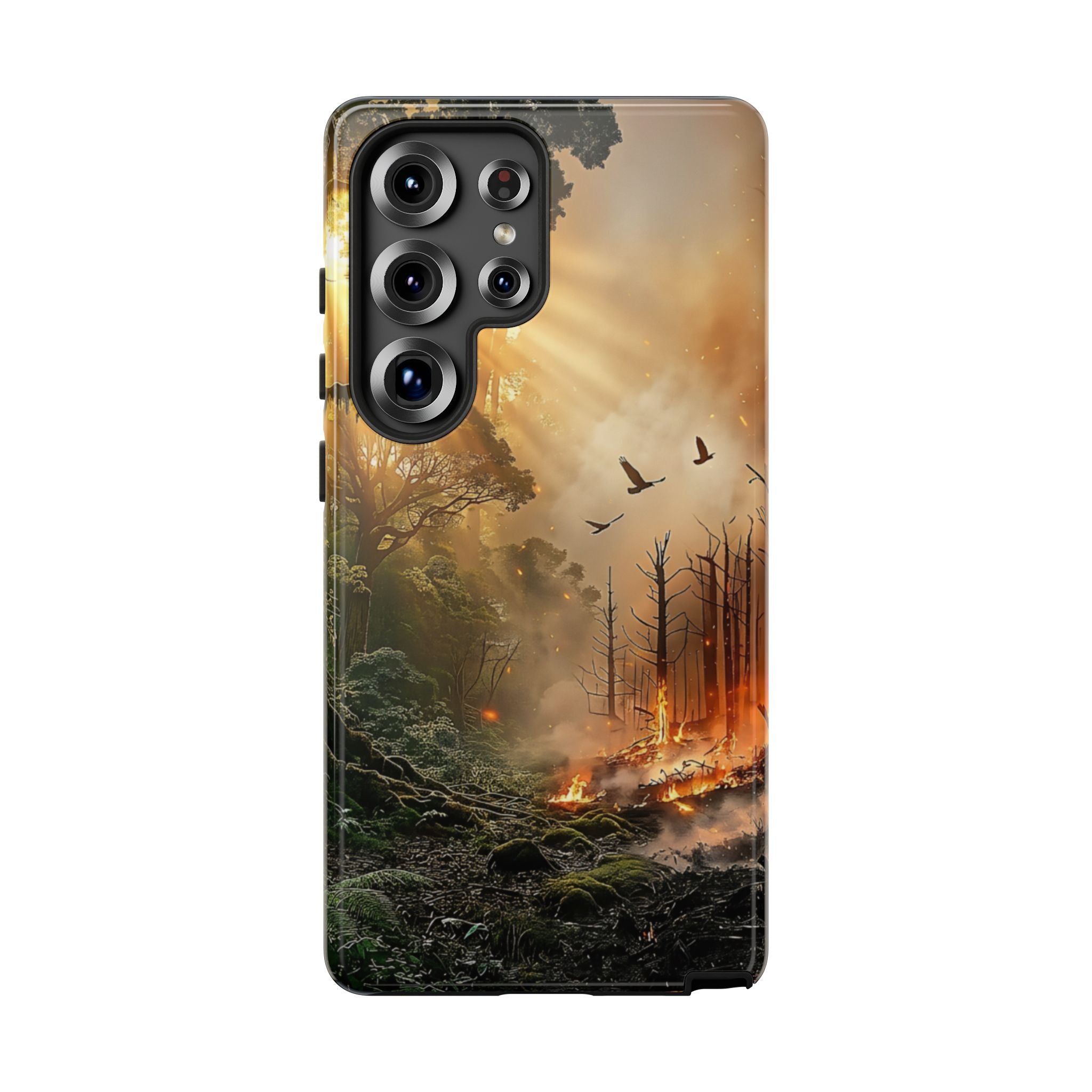 Contrasting Nature/Fire Art - Phone Case