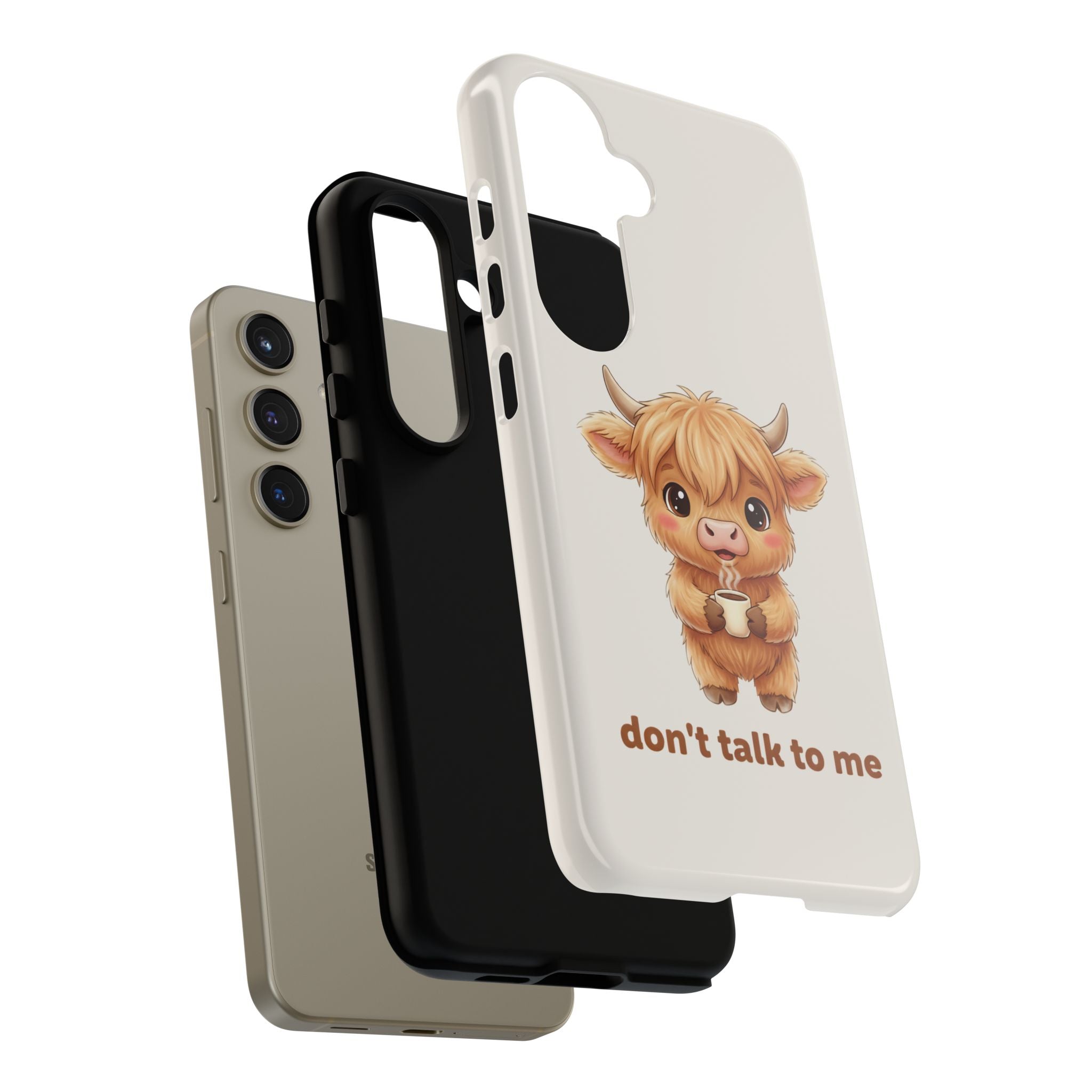 Highland Cow Phone Case — Don’t Talk to Me Design