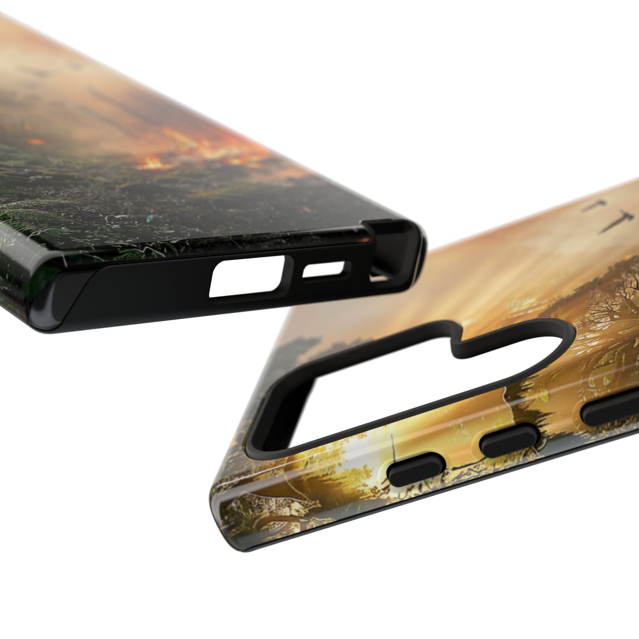 Contrasting Nature/Fire Art - Phone Case
