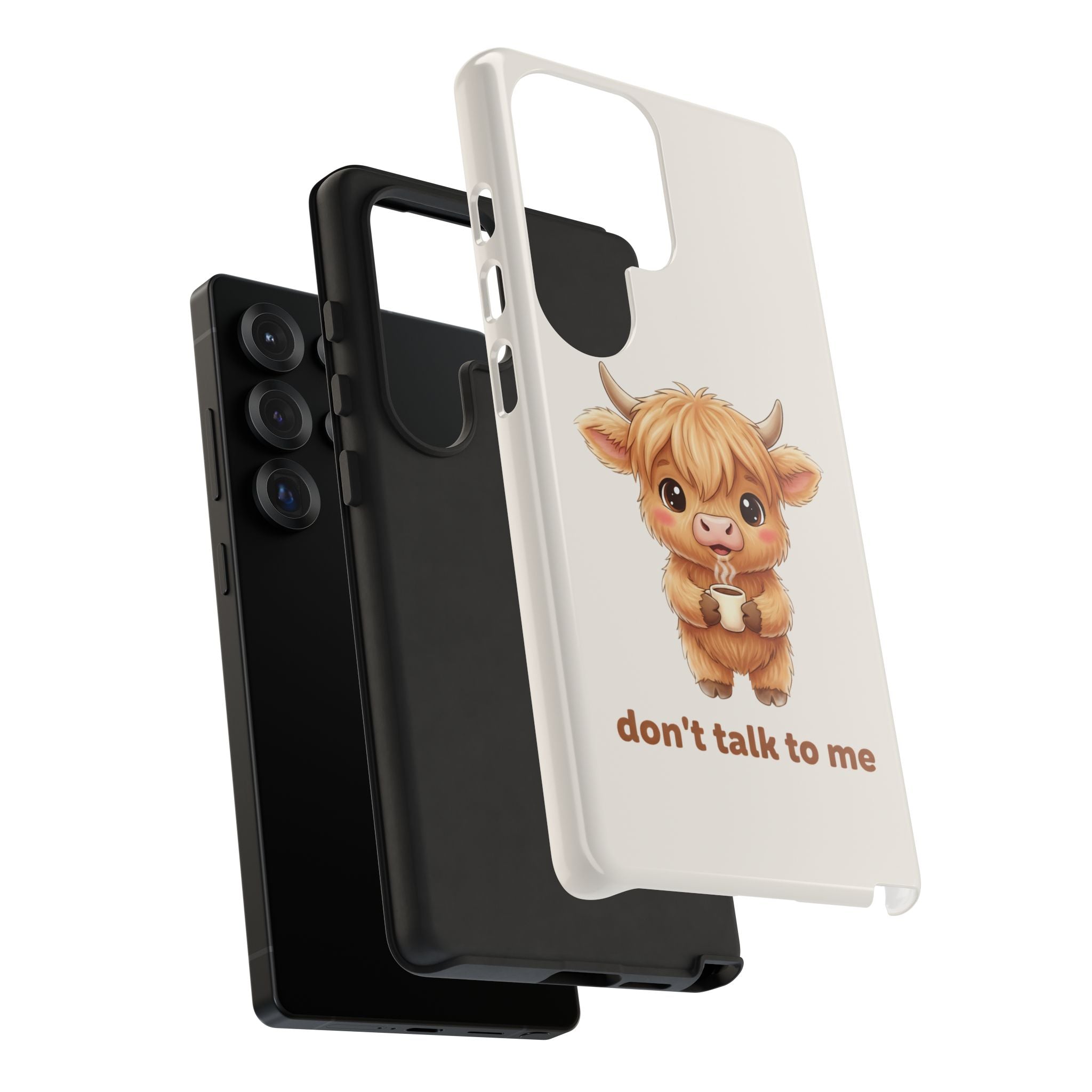 Highland Cow Phone Case — Don’t Talk to Me Design