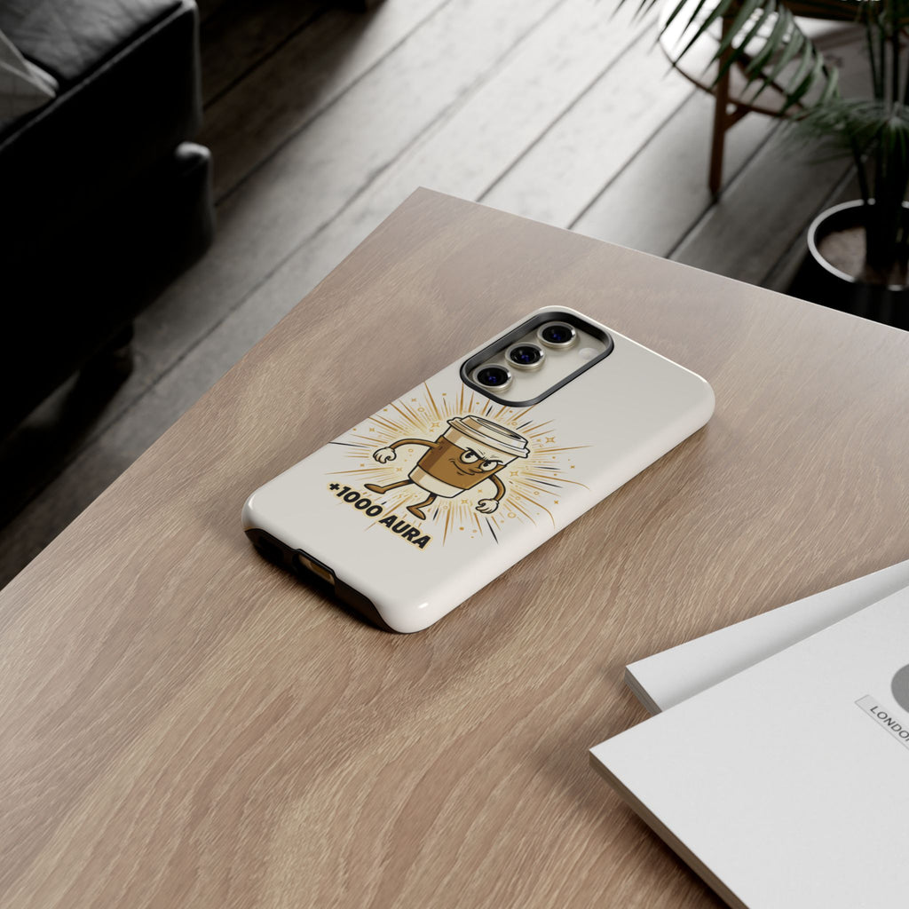 Coffee +1000 Aura - Phone Case