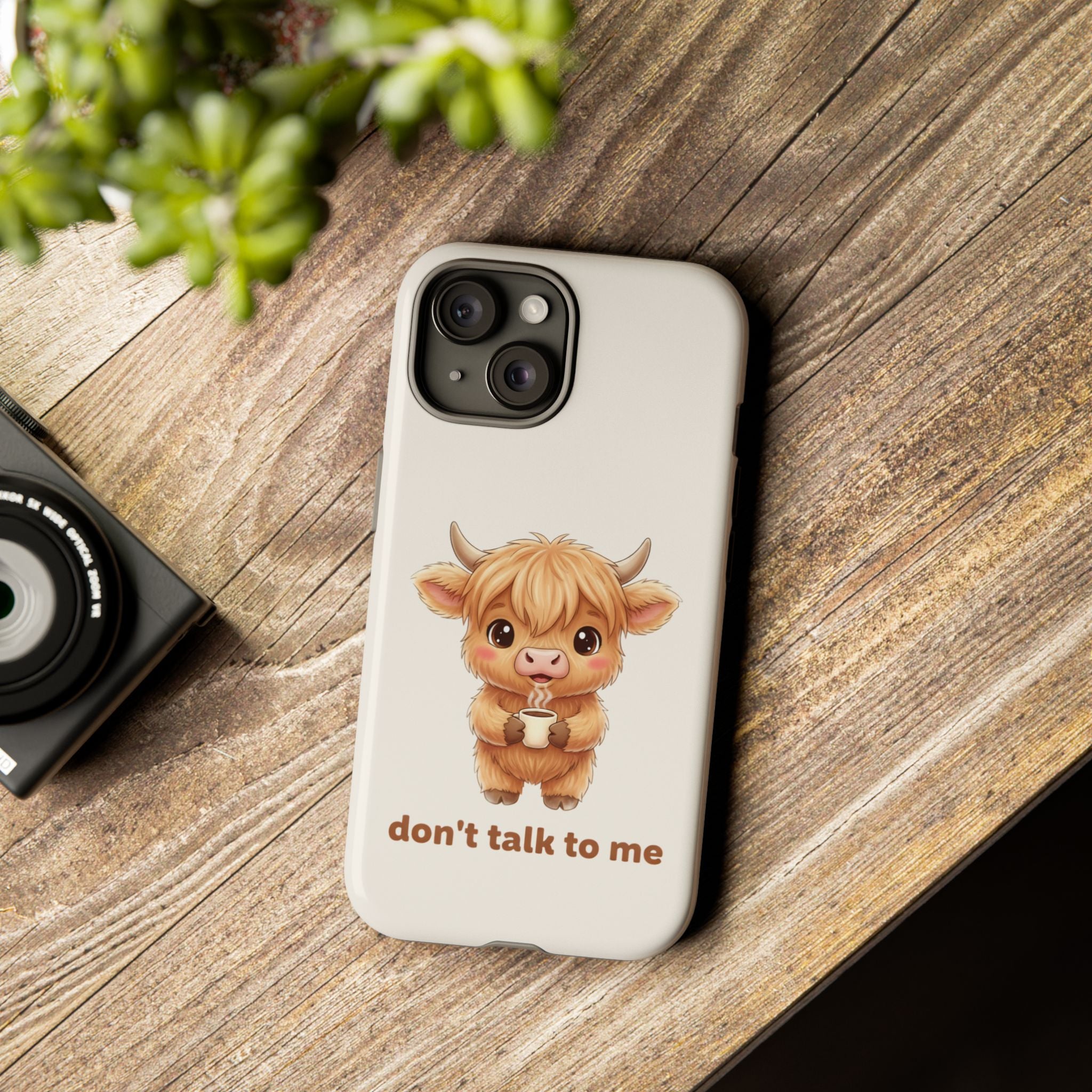 Highland Cow Phone Case — Don’t Talk to Me Design