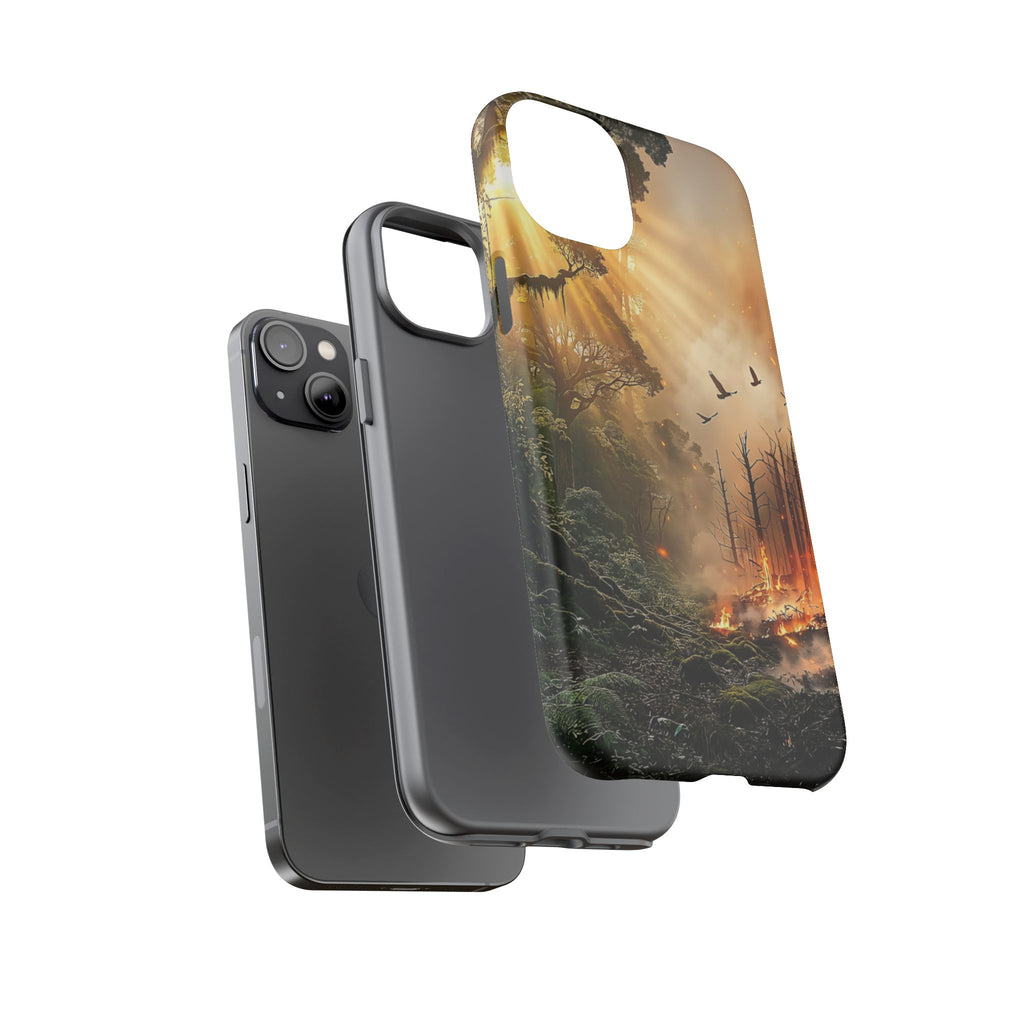 Contrasting Nature/Fire Art - Phone Case