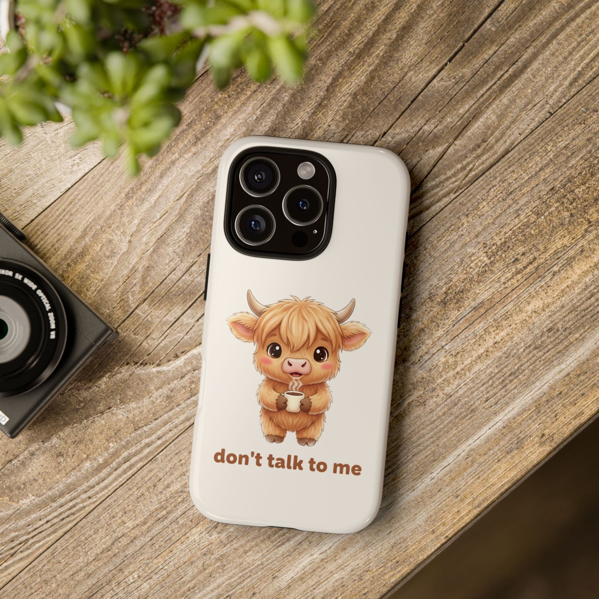 Highland Cow Phone Case — Don’t Talk to Me Design