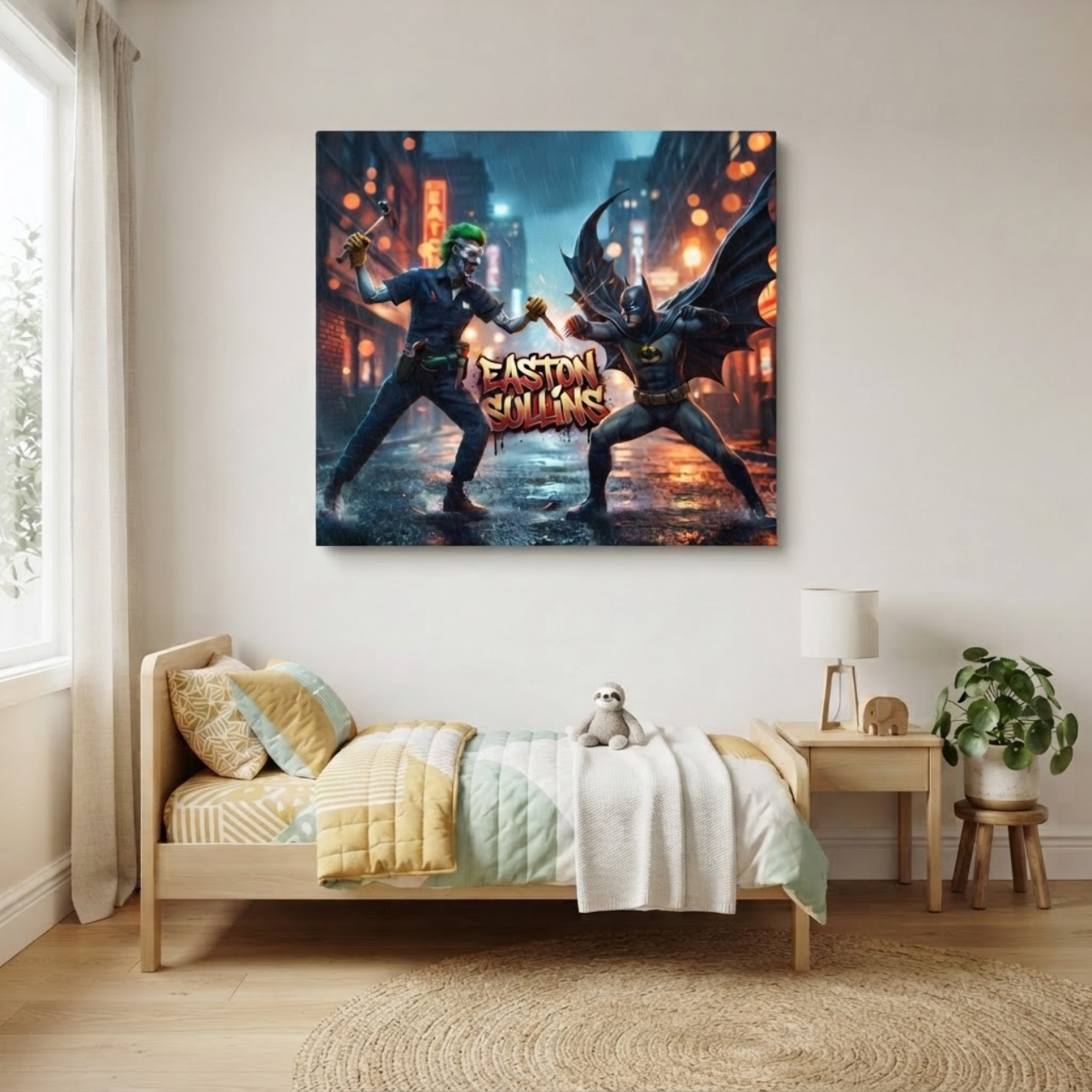 Action Scene “Name” Custom Canvas - Wall Art