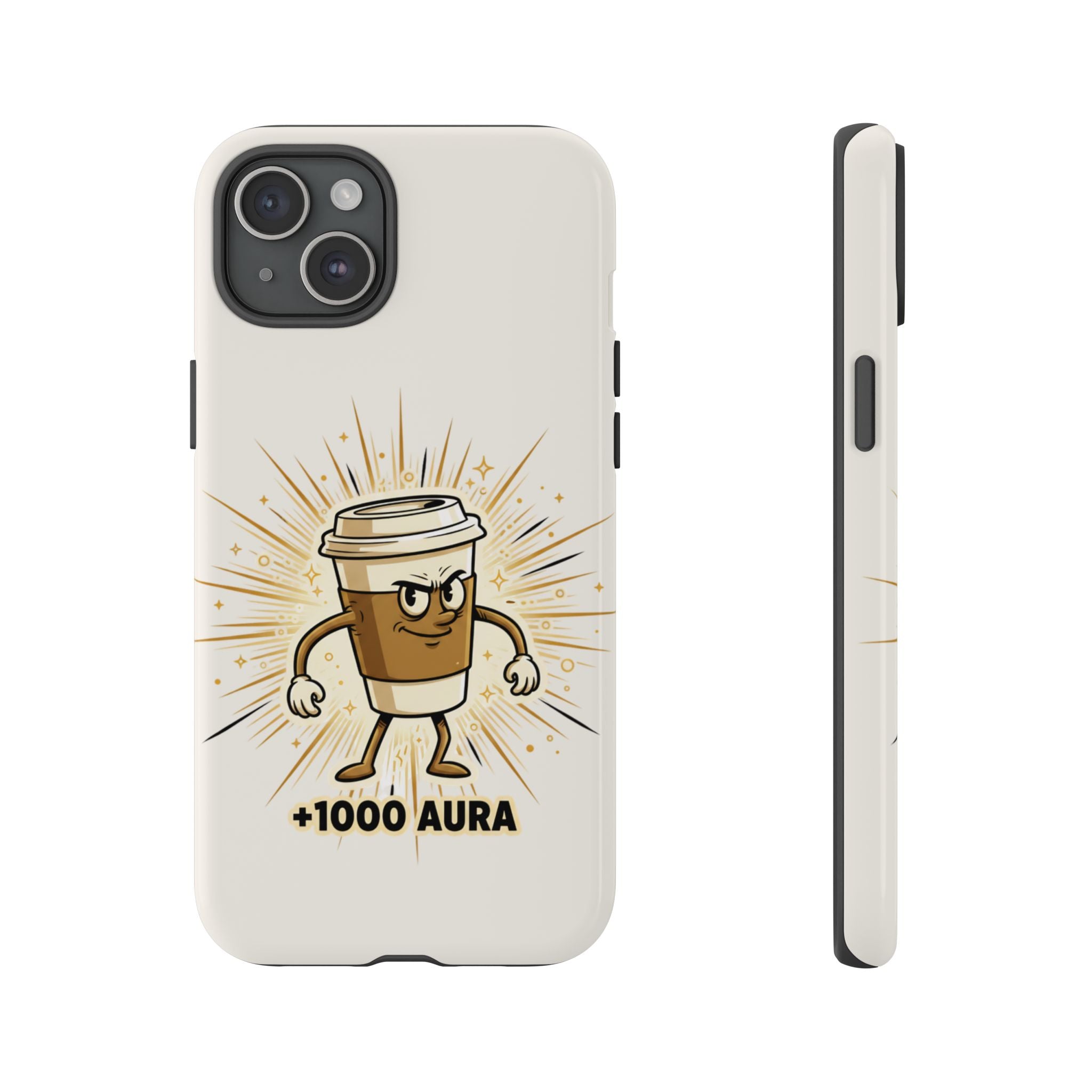 Coffee +1000 Aura - Phone Case