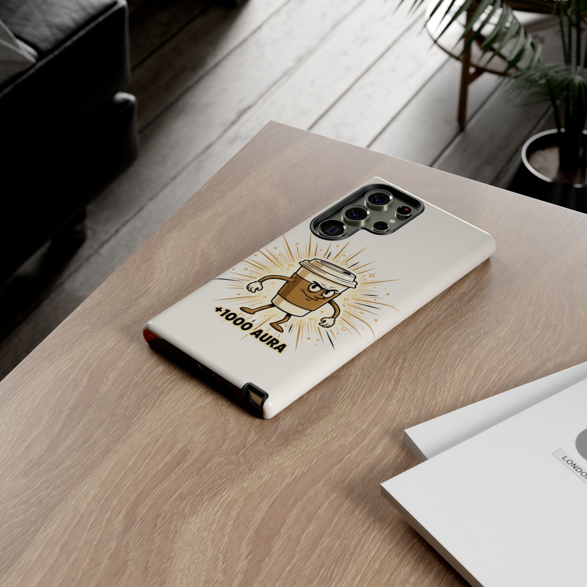 Coffee +1000 Aura - Phone Case