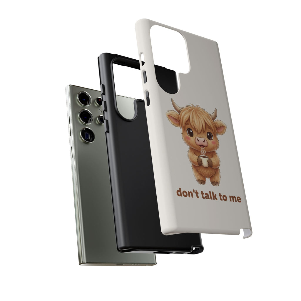 Highland Cow Phone Case — Don’t Talk to Me Design
