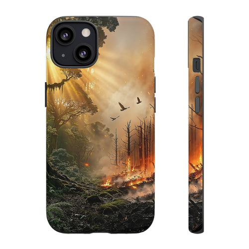 Contrasting Nature/Fire Art - Phone Case