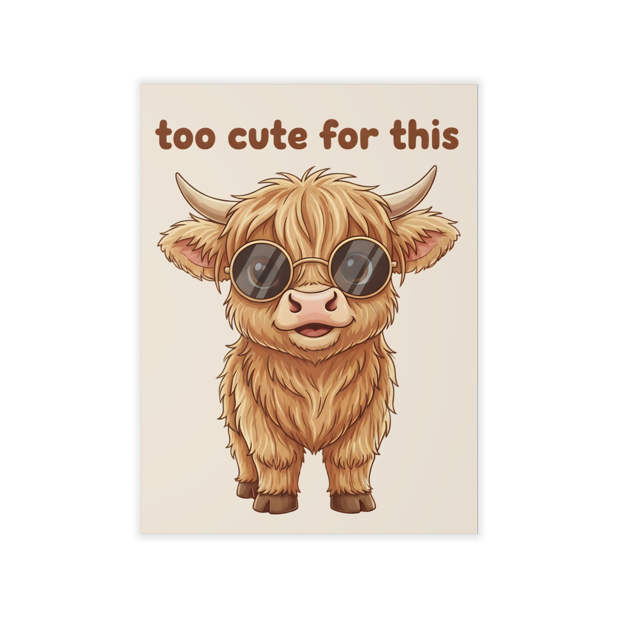 Highland Cow Wall Decal — Too Cute for This Art