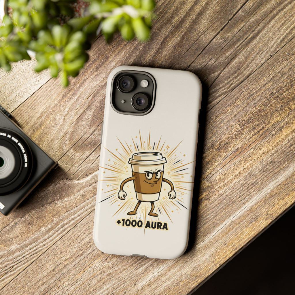 Coffee +1000 Aura - Phone Case