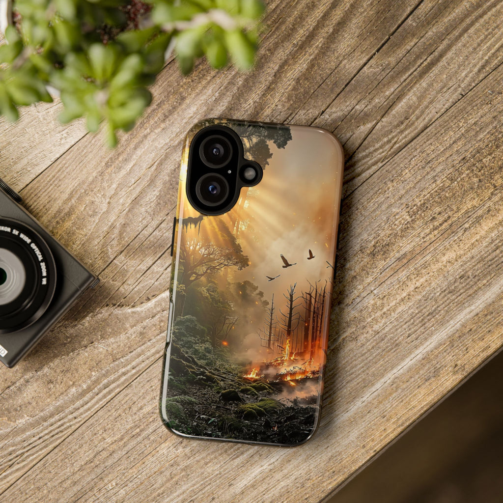 Contrasting Nature/Fire Art - Phone Case