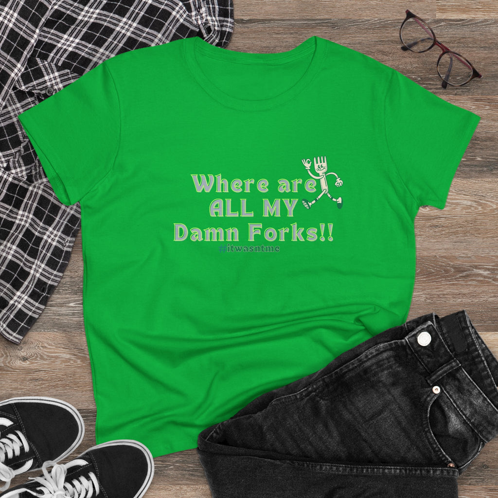 Where are ALL MY Damn Forks Mom T‑Shirt – Funny Mother's Day Tee for Moms