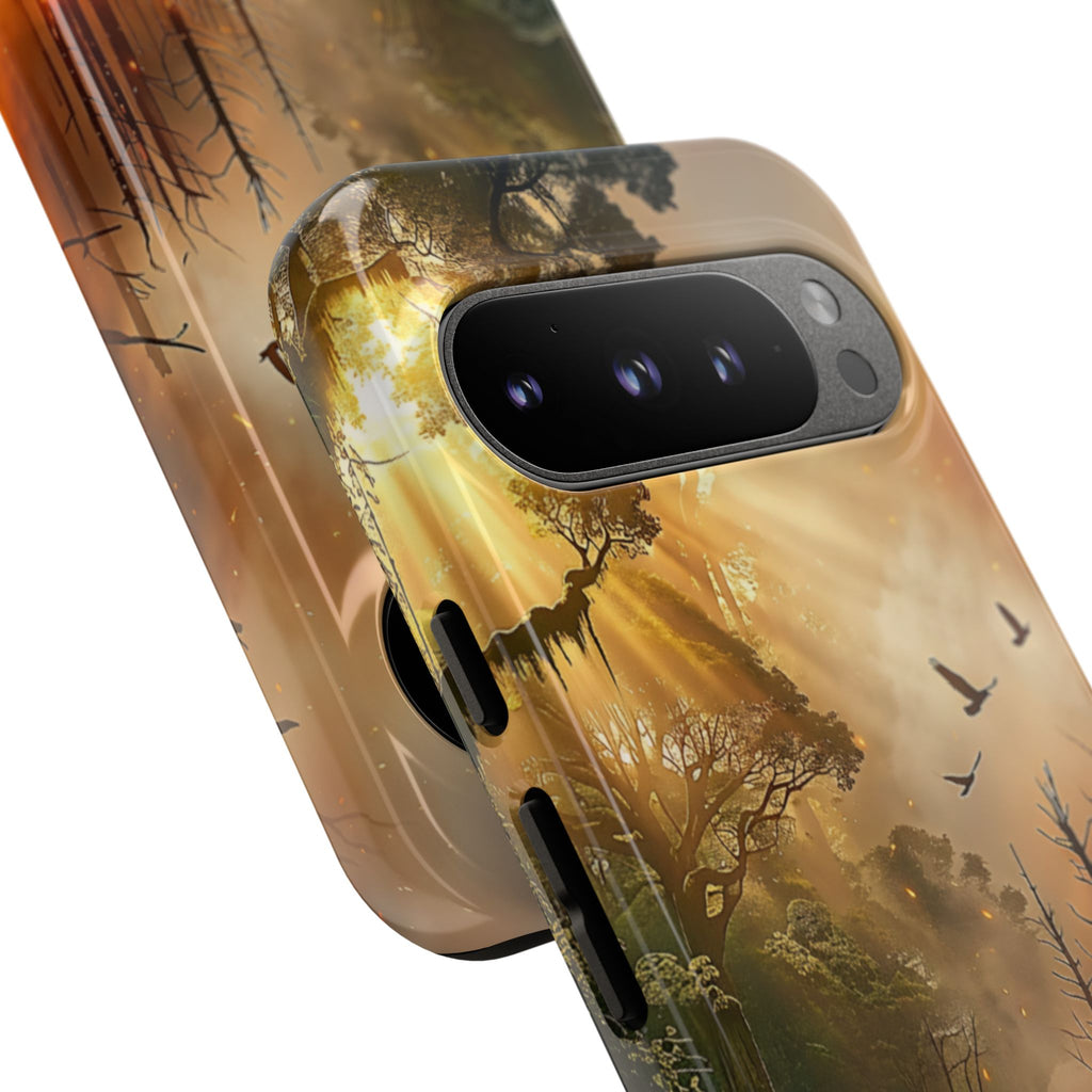 Contrasting Nature/Fire Art - Phone Case