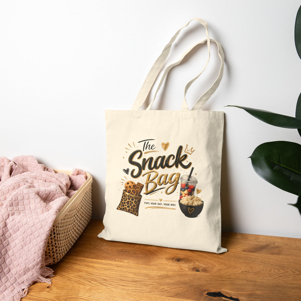 Tote Bag — "The Snack Bag" Cotton Canvas Grocery & Market Tote