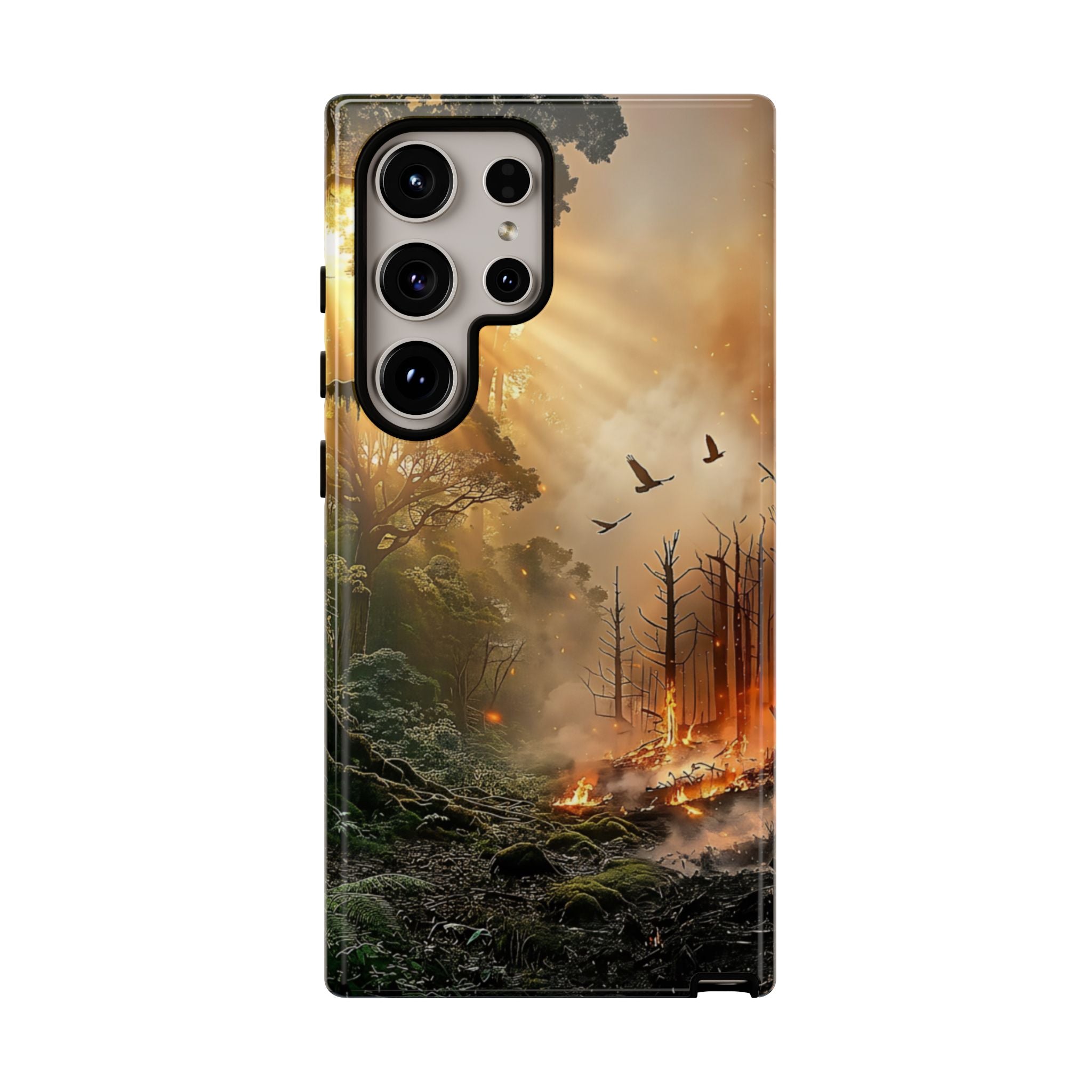 Contrasting Nature/Fire Art - Phone Case