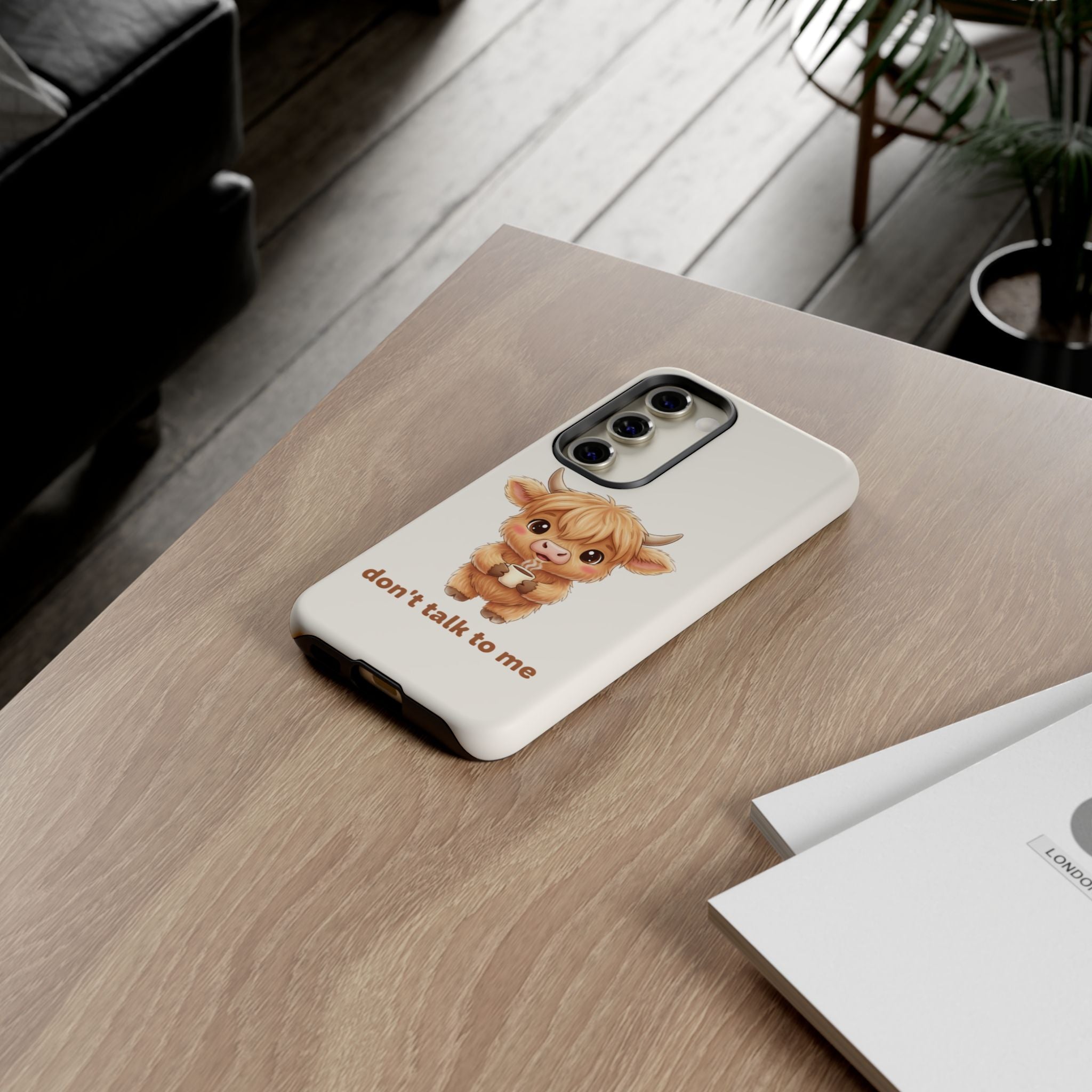 Highland Cow Phone Case — Don’t Talk to Me Design