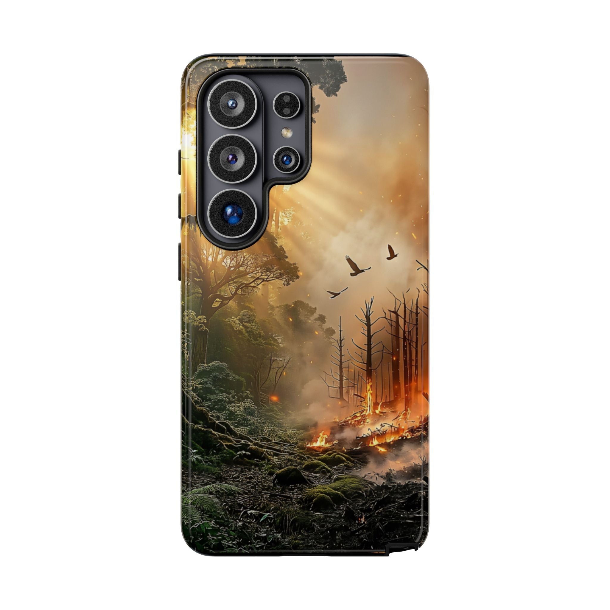 Contrasting Nature/Fire Art - Phone Case