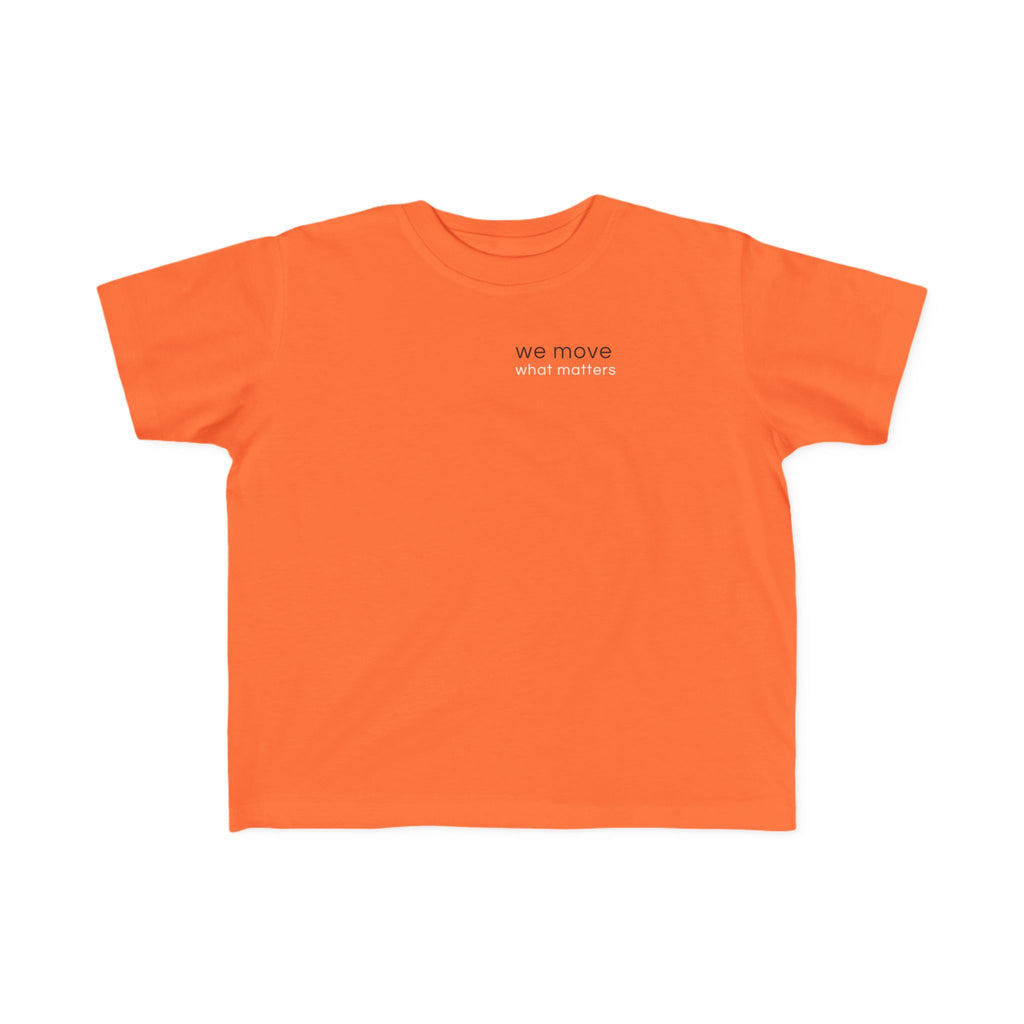 Toddler T‑Shirt — Orange ‘Black Buzzard’ Logo Tee (We Move What Matters)