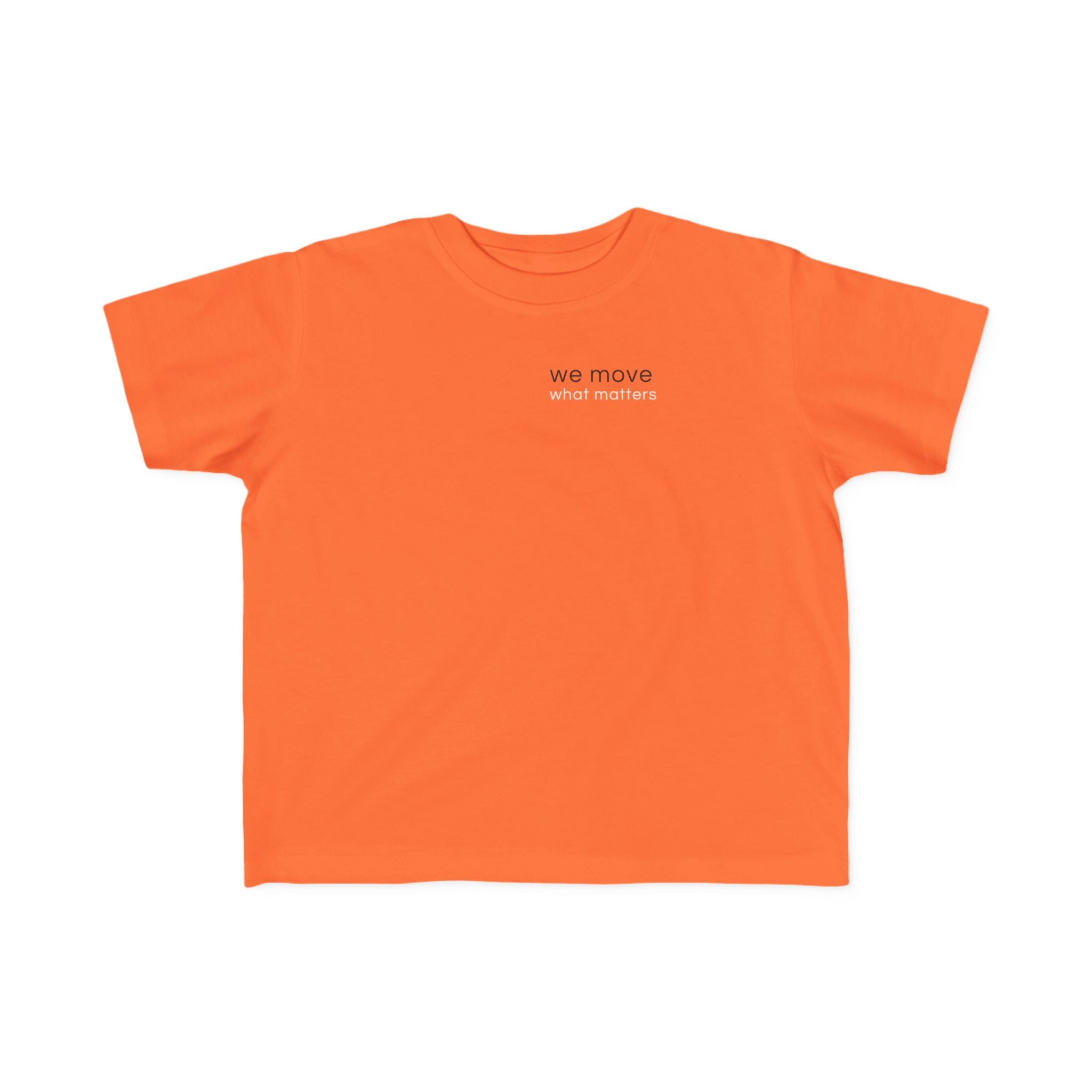 Toddler T‑Shirt — Orange ‘Black Buzzard’ Logo Tee (We Move What Matters)